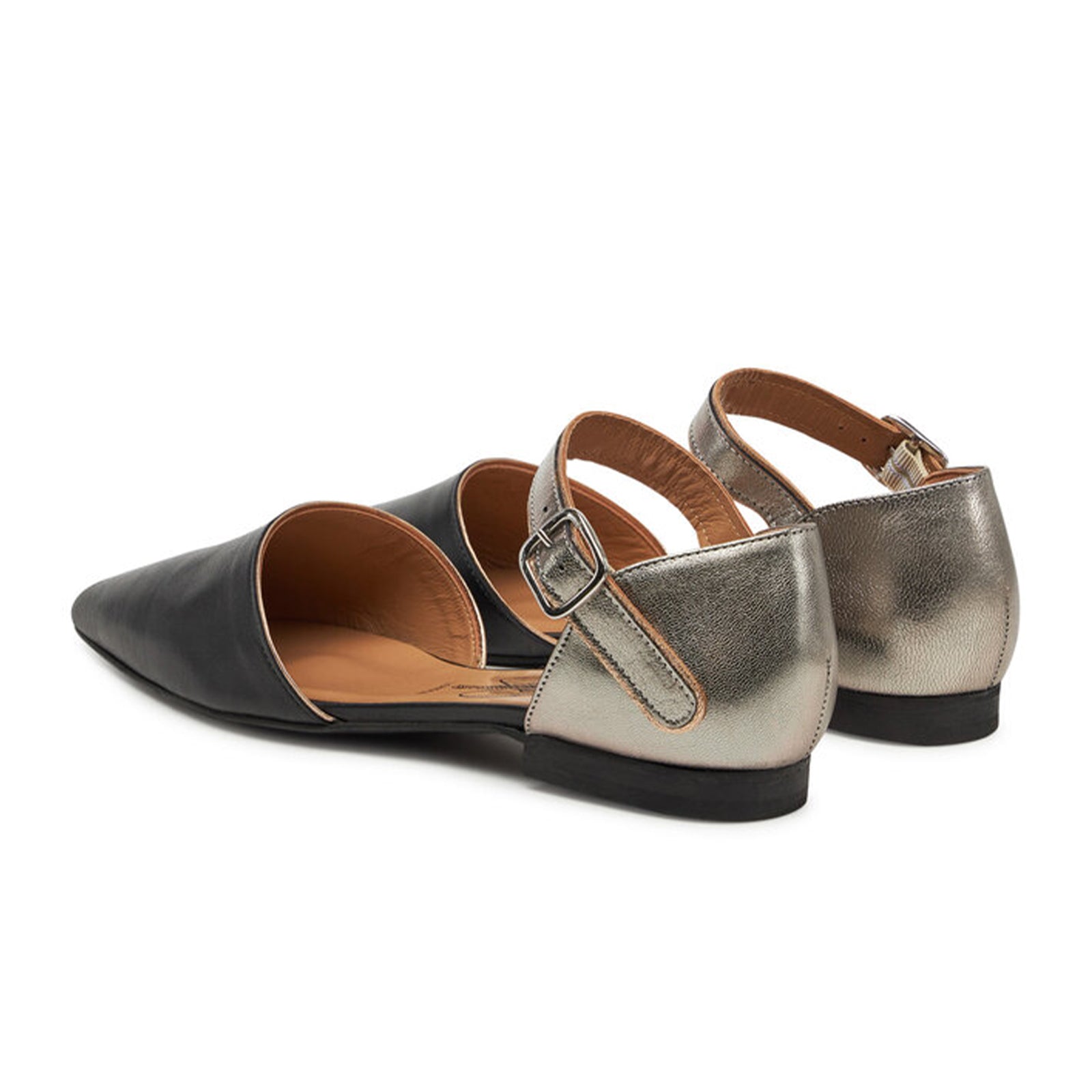 Fly London SARJ266FLY Kaiser Leather Womens Shoes#color_black graphite silver