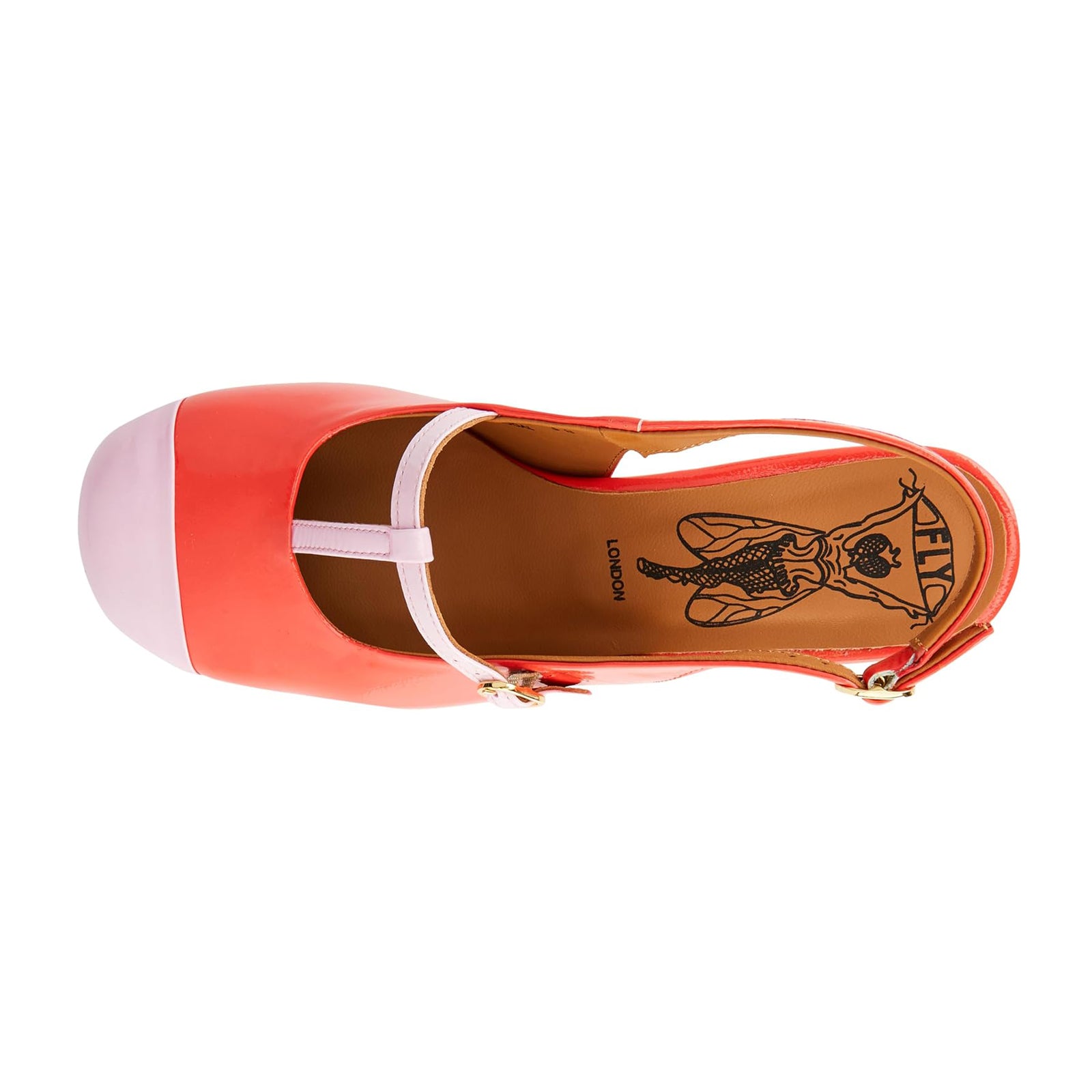 Fly London SOLN083FLY Nappalak Leather Womens Sandals#color_pink scarlet