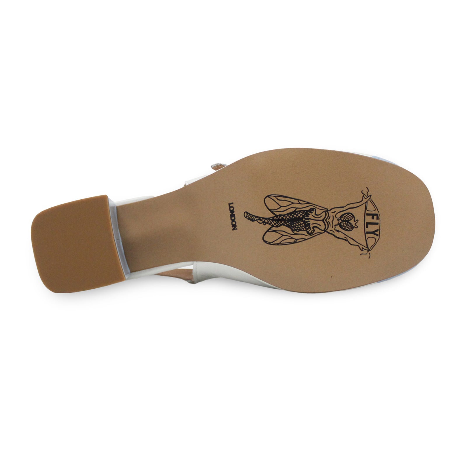 Fly London SOLN083FLY Nappalak Leather Womens Sandals#color_skyblue offwhite