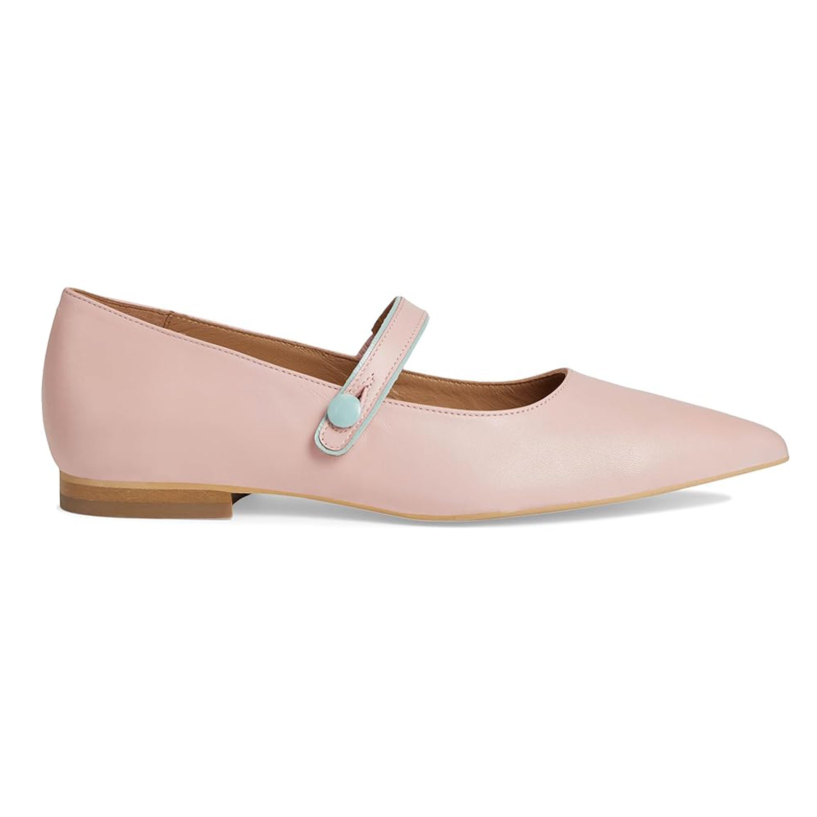 Fly London SULN265FLY Kaiser Leather Womens Shoes#color_pale pink skyblue