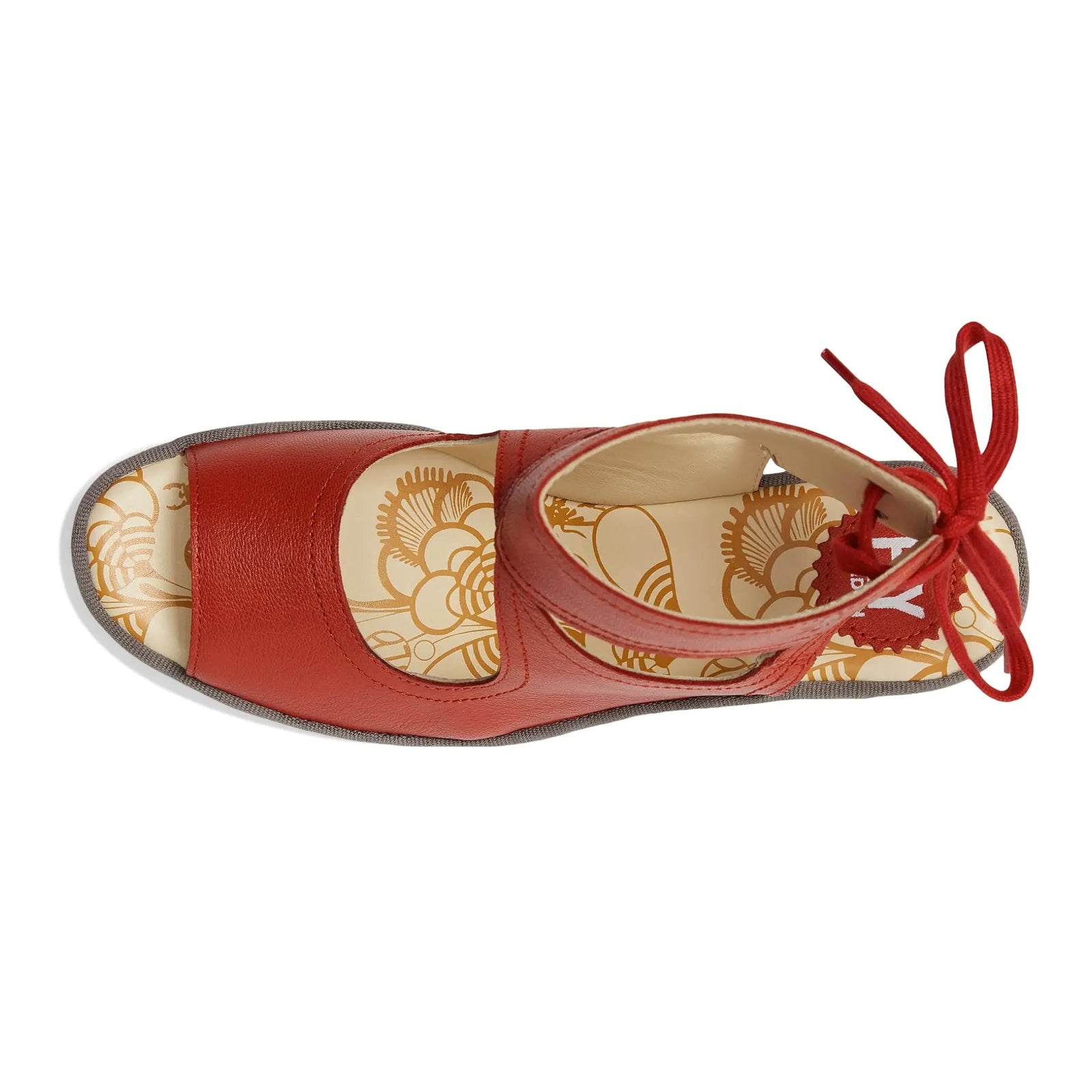 Fly London YULP571FLY Mousse Leather Womens Sandals#color_devil red