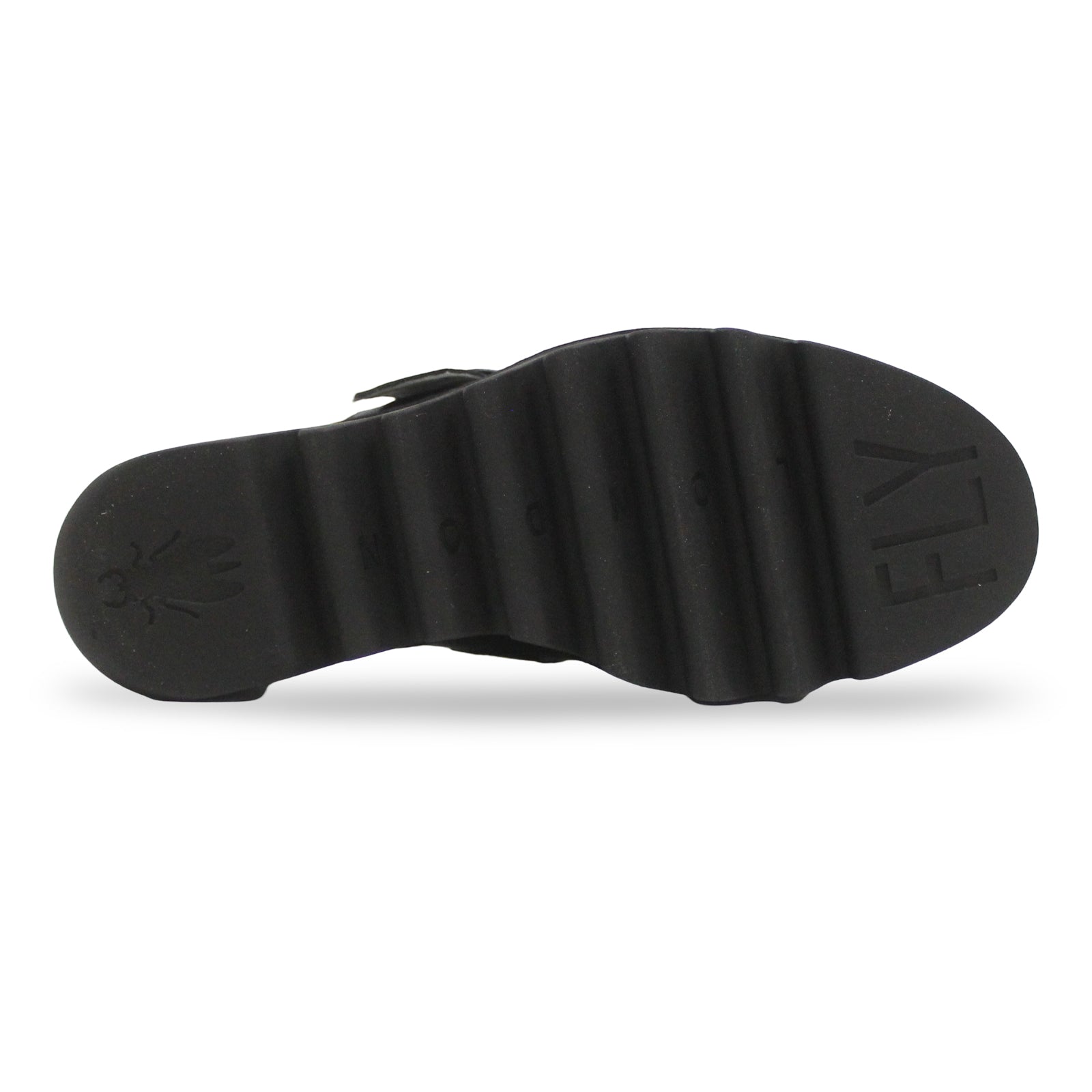Fly London BLOK586FLY Mousse Leather Womens Sandals#color_black