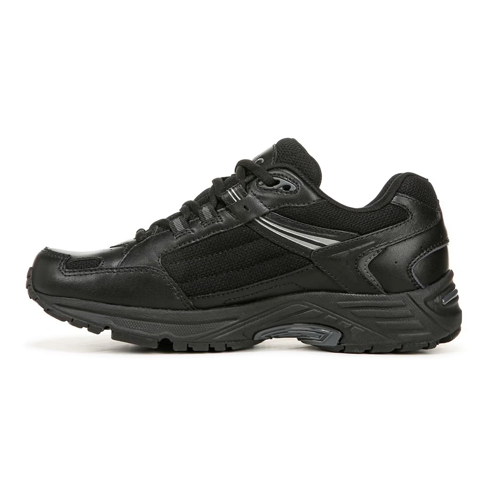 Vionic M 23Walk 2.0 Leather Textile Mens Trainers#color_black