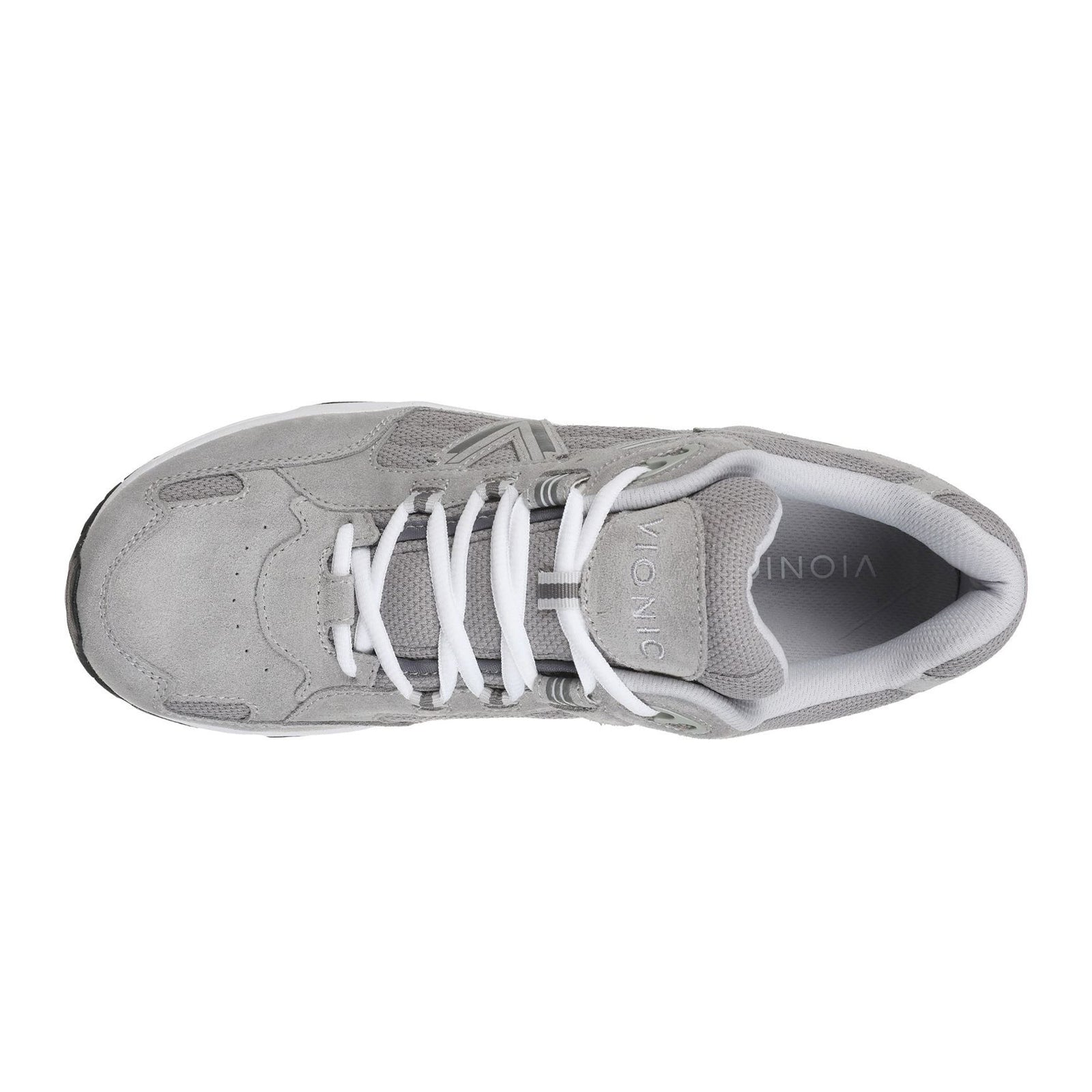 Vionic M 23Walk 2.0 Suede Textile Mens Trainers#color_light grey