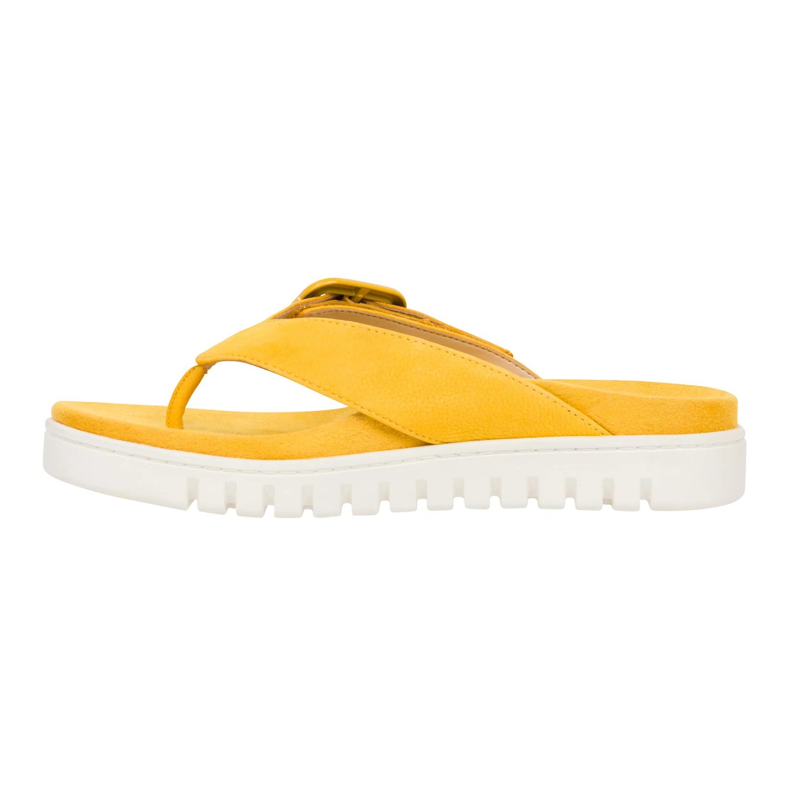 Vionic Uptown Marin Nubuck Womens Sandals#color_daffodil