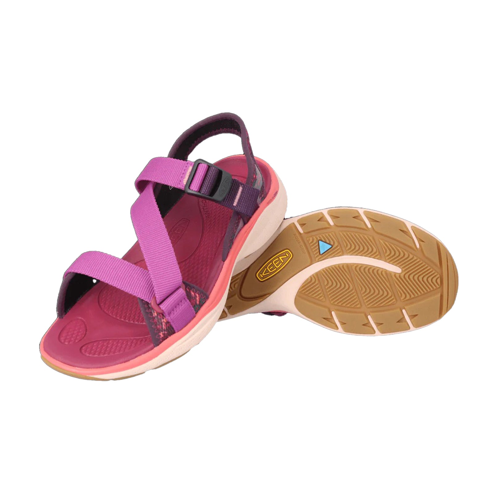 Keen Leiki Open Toe Textile Womens Sandals#color_plum perfect dubarry