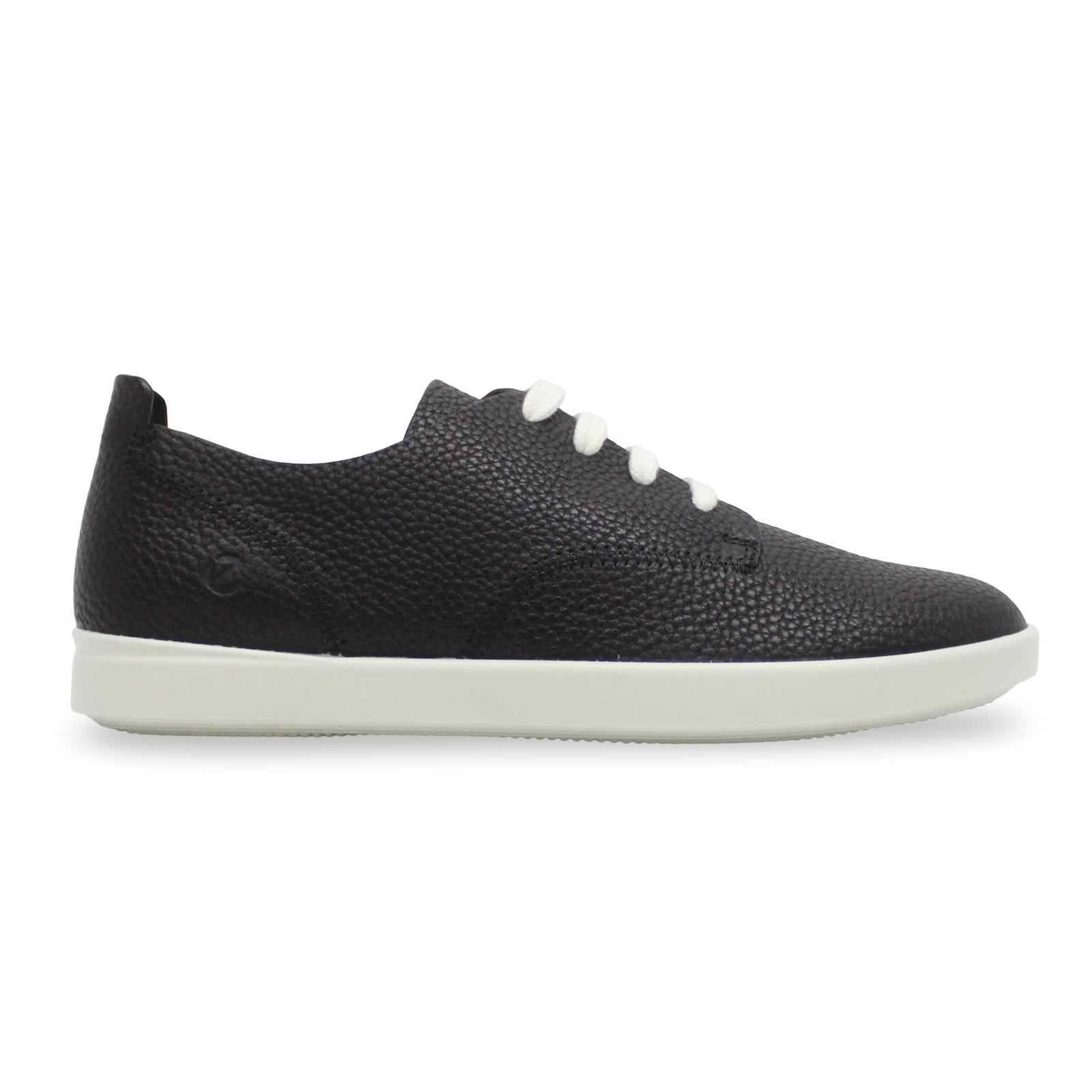 Ecco Leisure 205133 Leather Womens Trainers#color_black