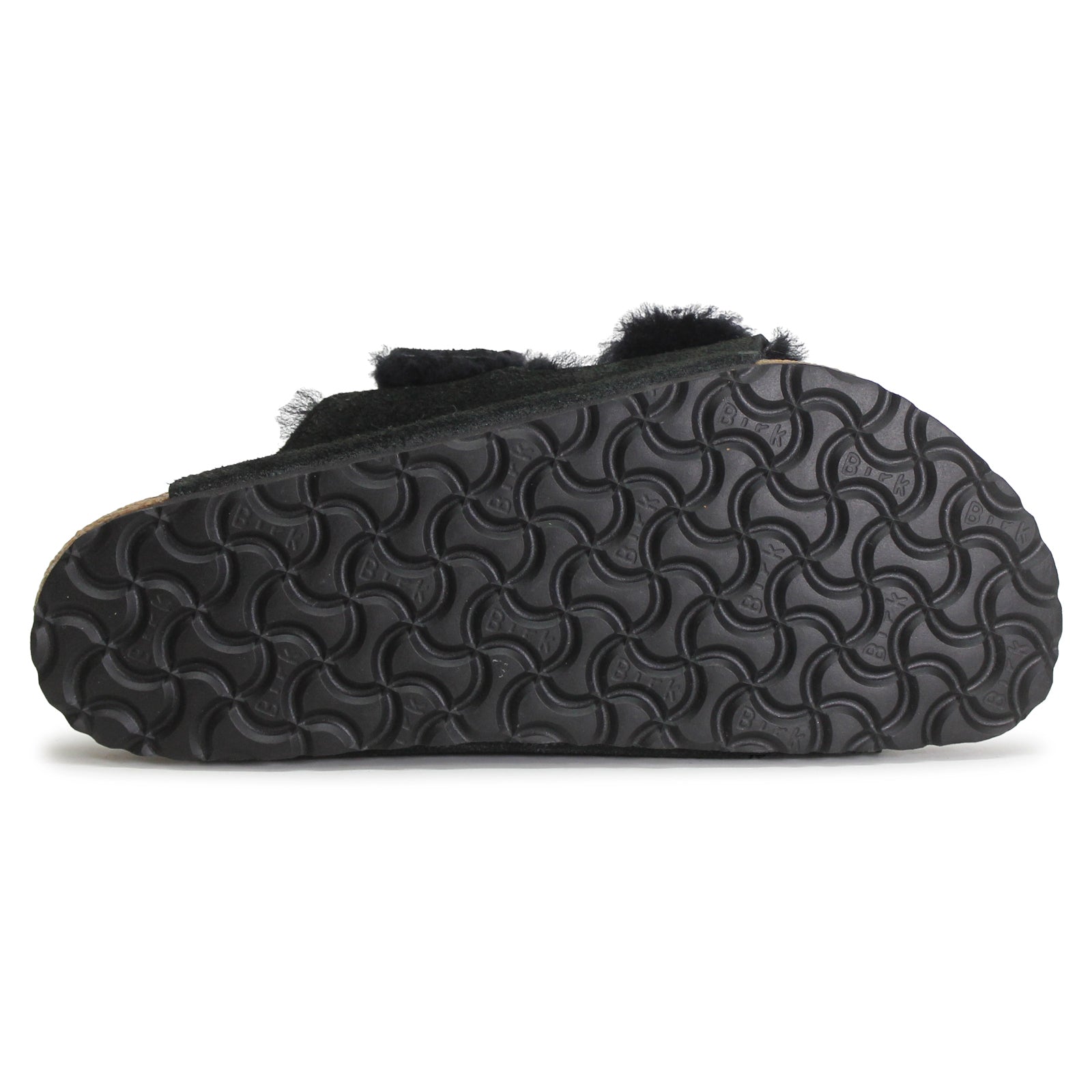 Birkenstock Arizona Fur 0752661 Suede Unisex Sandals - Black - 39#color_black