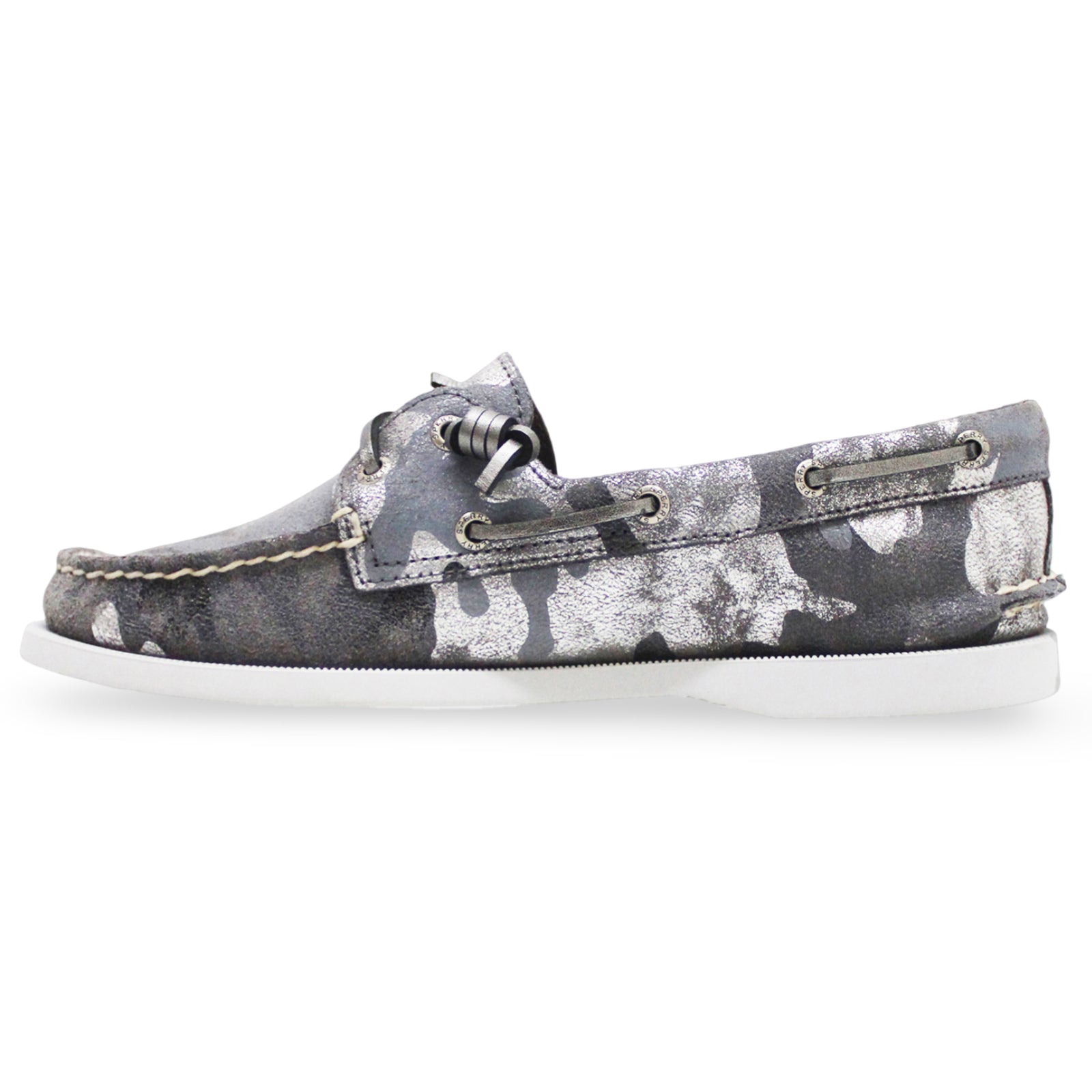 Sperry Authentic Original Vida Full Grain Leather Womens Shoes#color_camo grey multi
