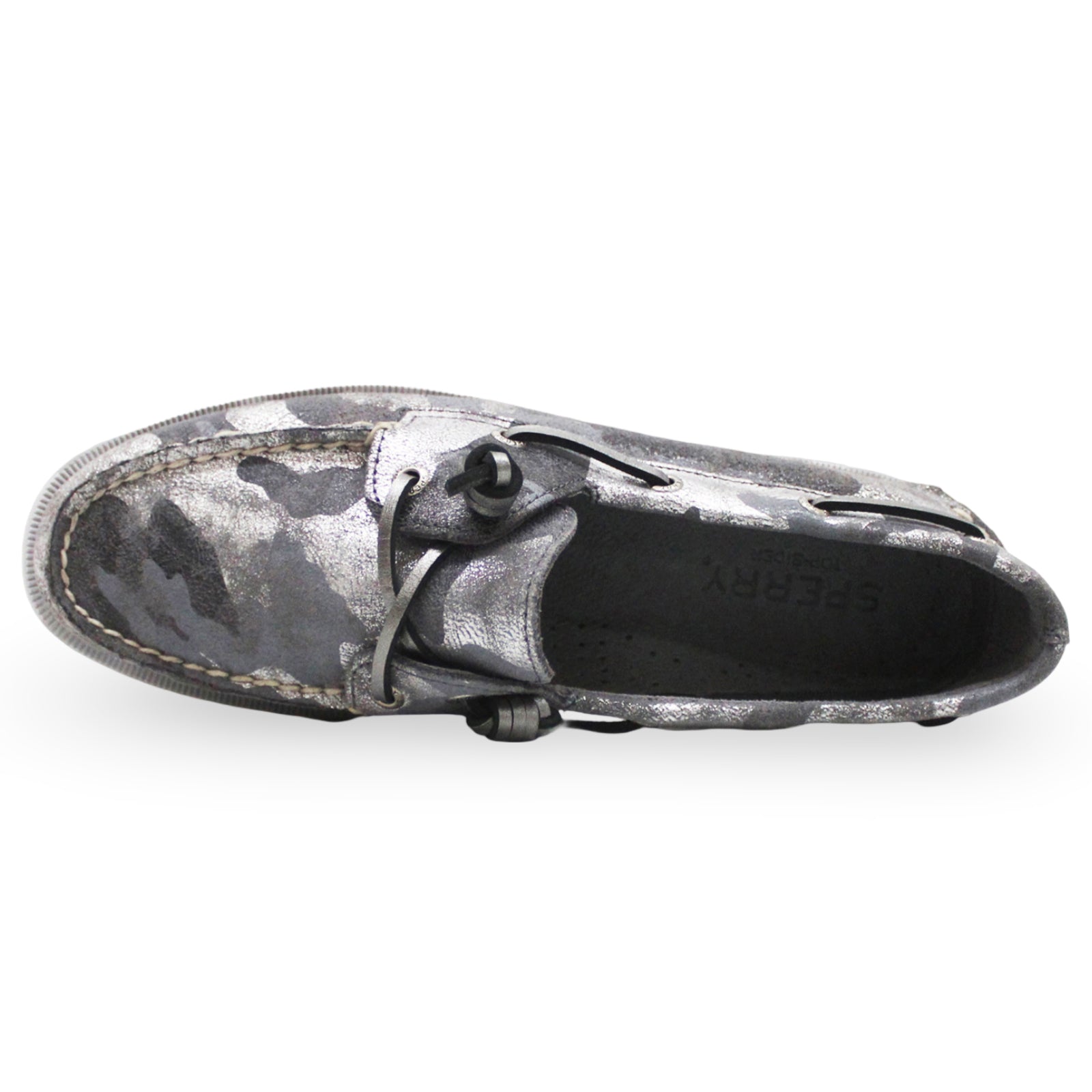 Sperry Authentic Original Vida Full Grain Leather Womens Shoes#color_camo grey multi