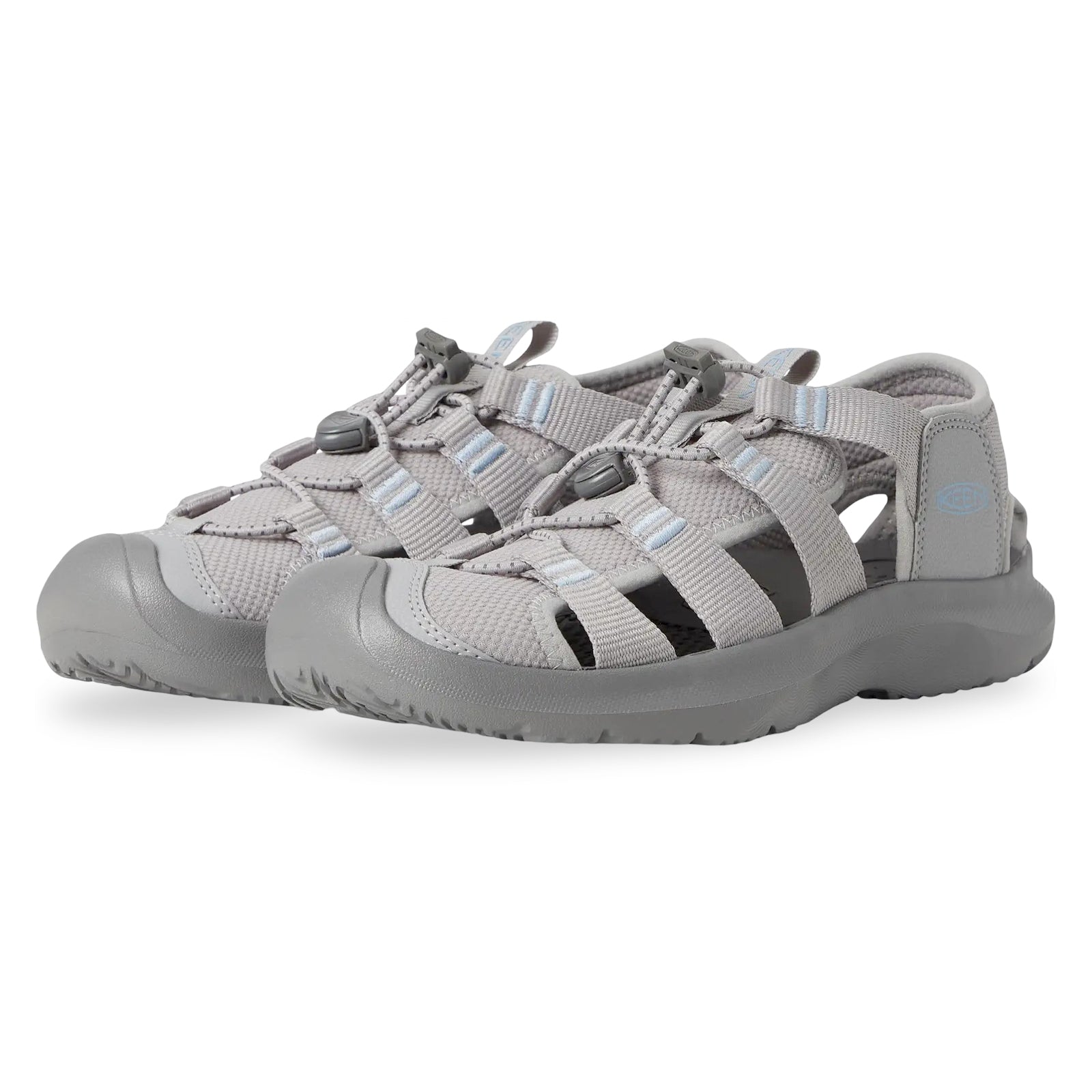 Keen Seanik H2 Synthetic Textile Womens Sandals#color_alloy skyway