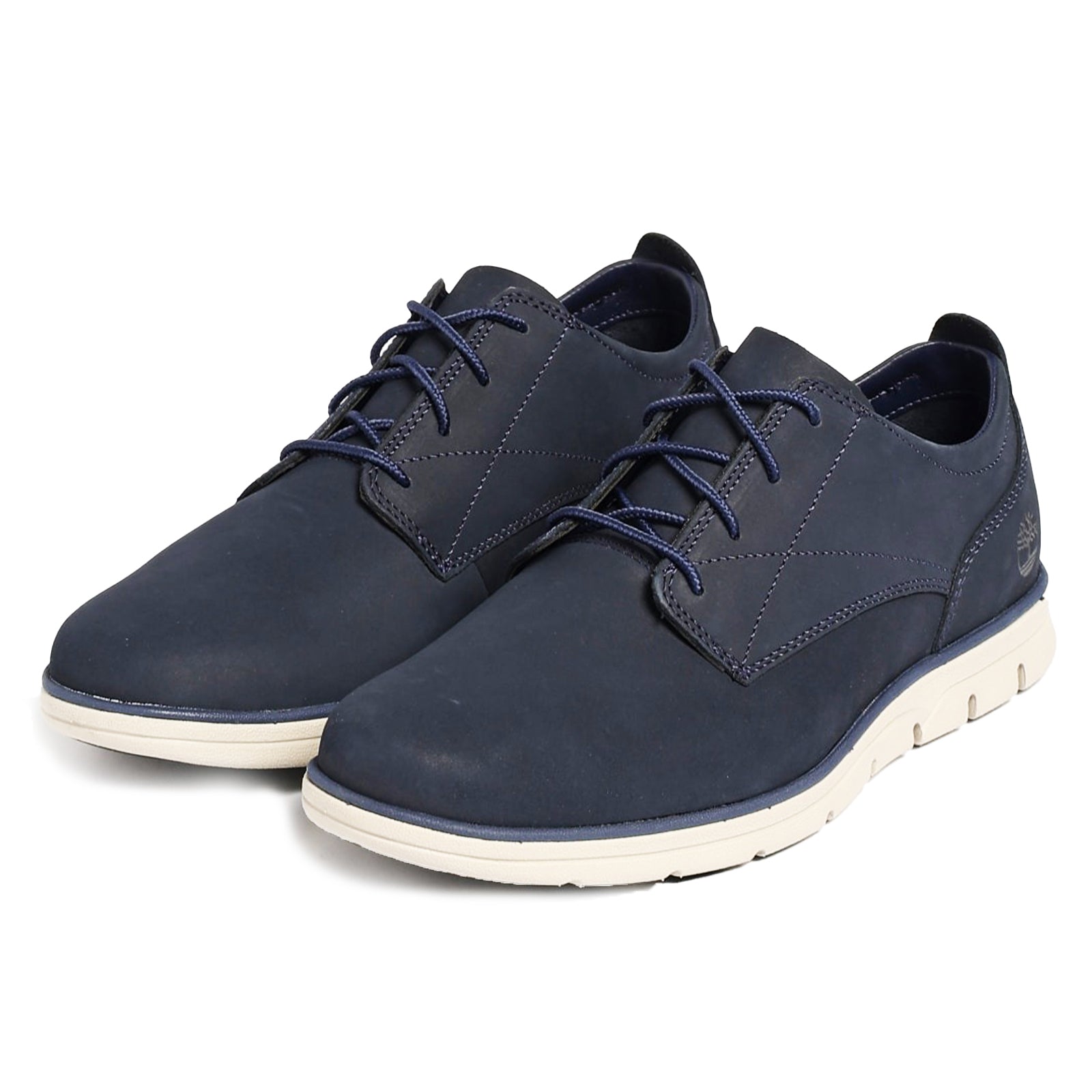 Timberland Bradstreet Low Lace Leather Mens Trainers#color_navy