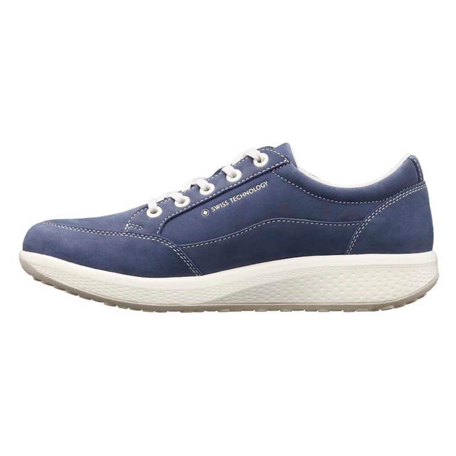 Joya Lucy Nubuck Leather Womens Trainers#color_blue