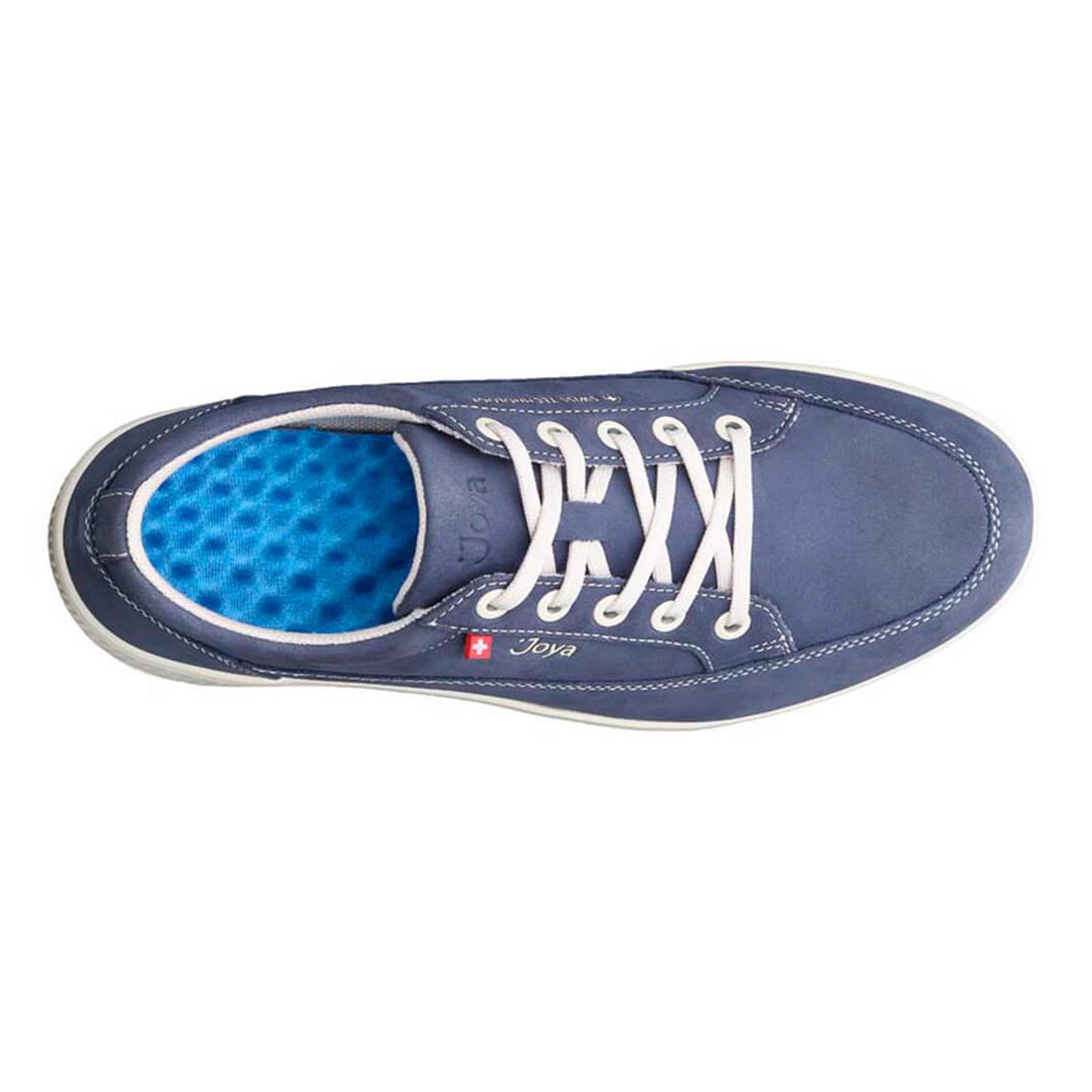 Joya Lucy Nubuck Leather Womens Trainers#color_blue