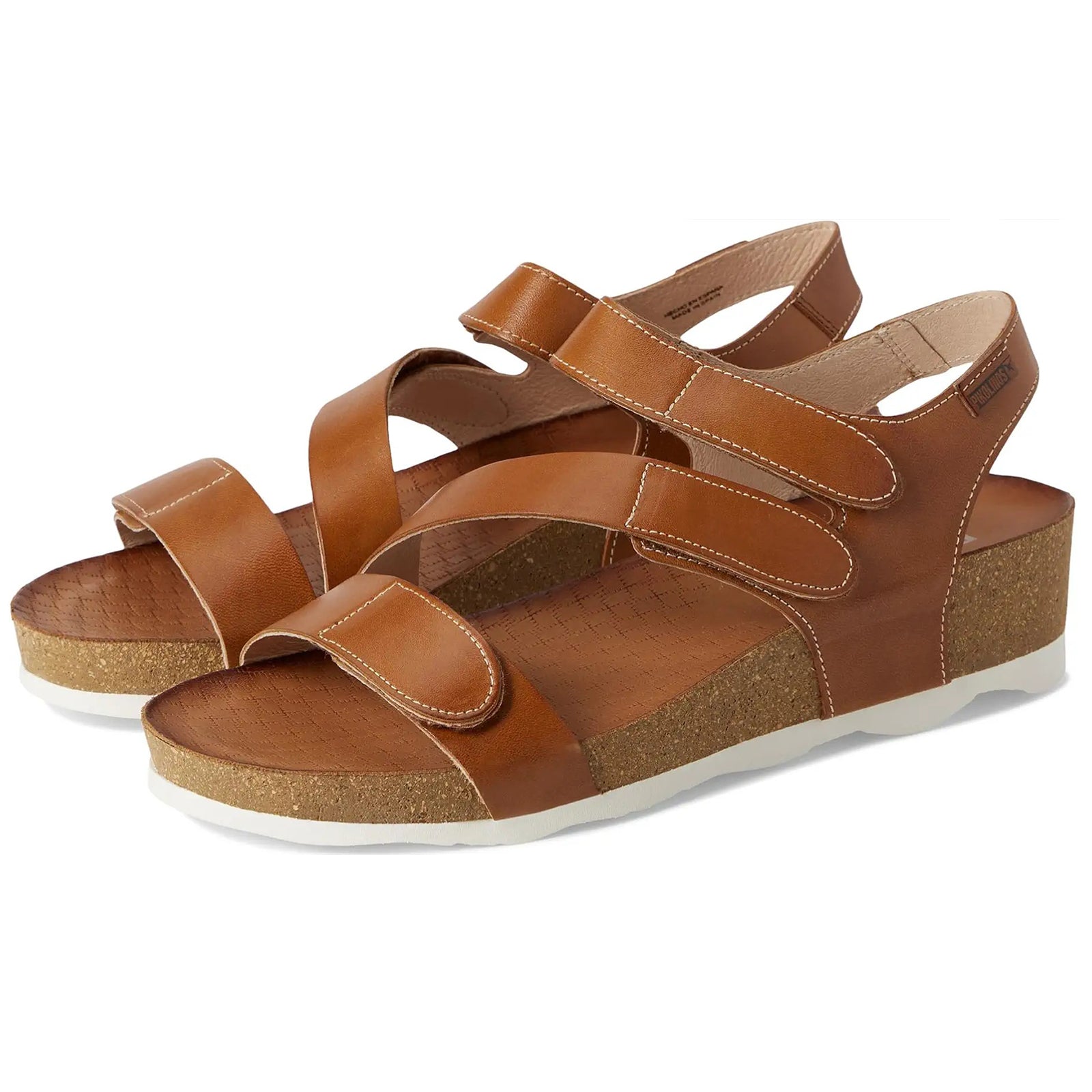 Pikolinos Mahon W9E-0889 Leather Womens Sandals#color_brandy