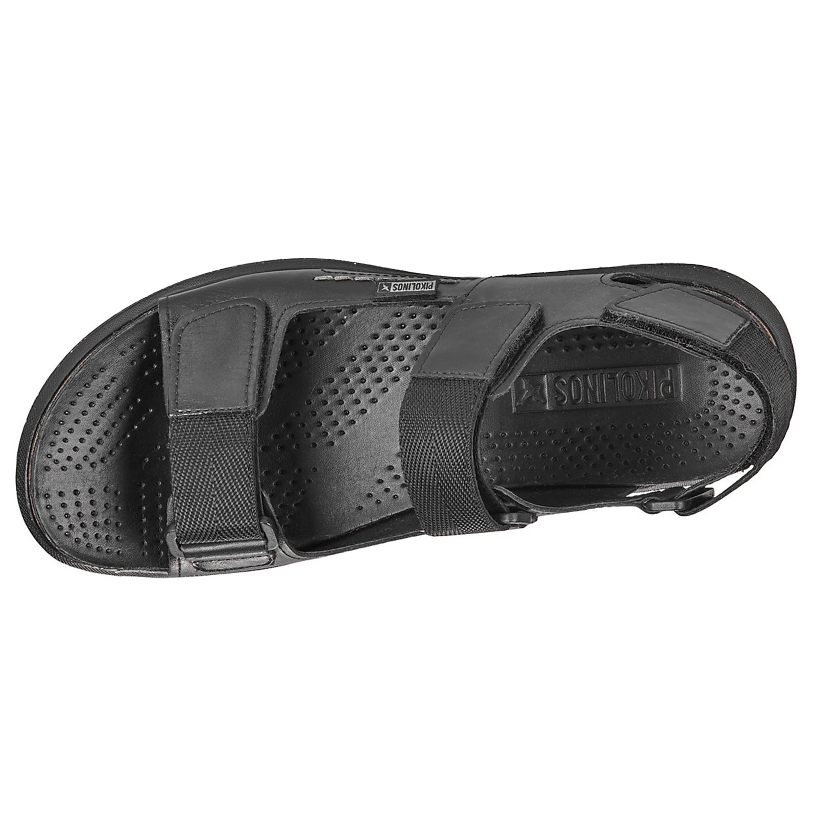 Pikolinos Nijar M0B Leather Textile Mens Sandals#color_black