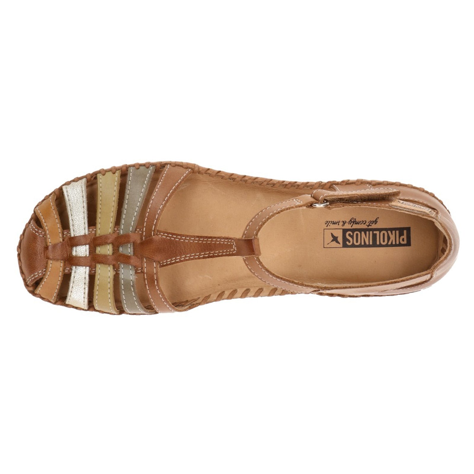 Pikolinos P. Vallarta 655-0843C4 Leather Womens Sandals#color_brandy