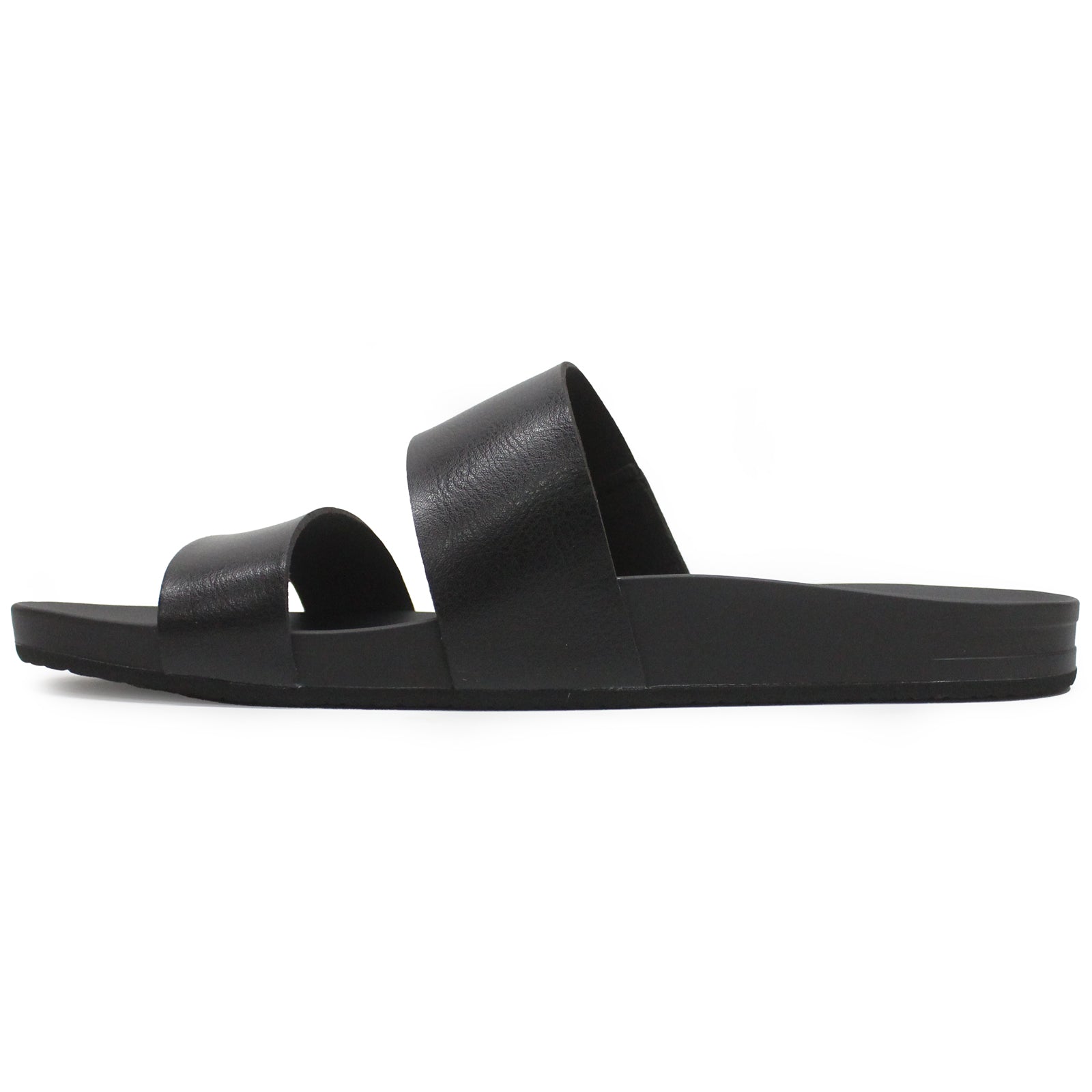Reef Cushion Vista Vegan Leather Womens Sandals#color_black