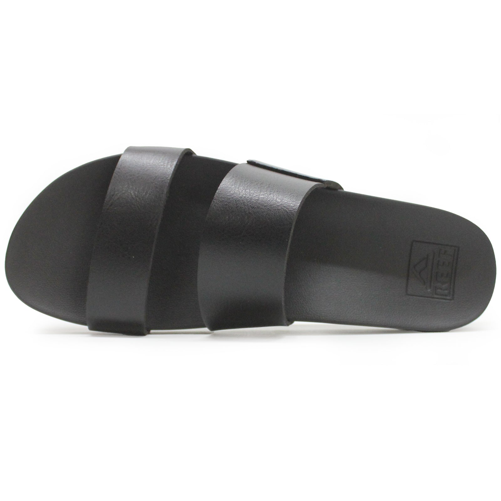 Reef Cushion Vista Vegan Leather Womens Sandals#color_black
