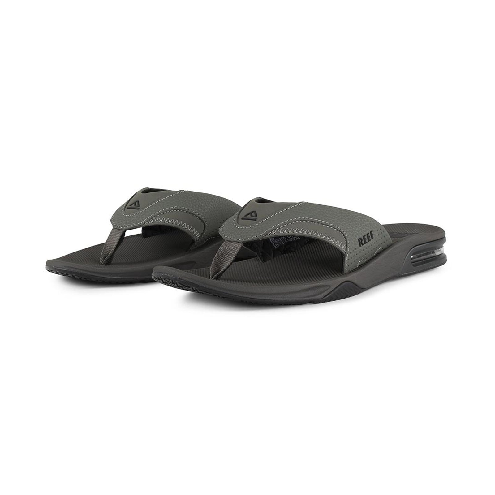 Reef Fanning Synthetic Nubuck Mens Sandals#color_grey black