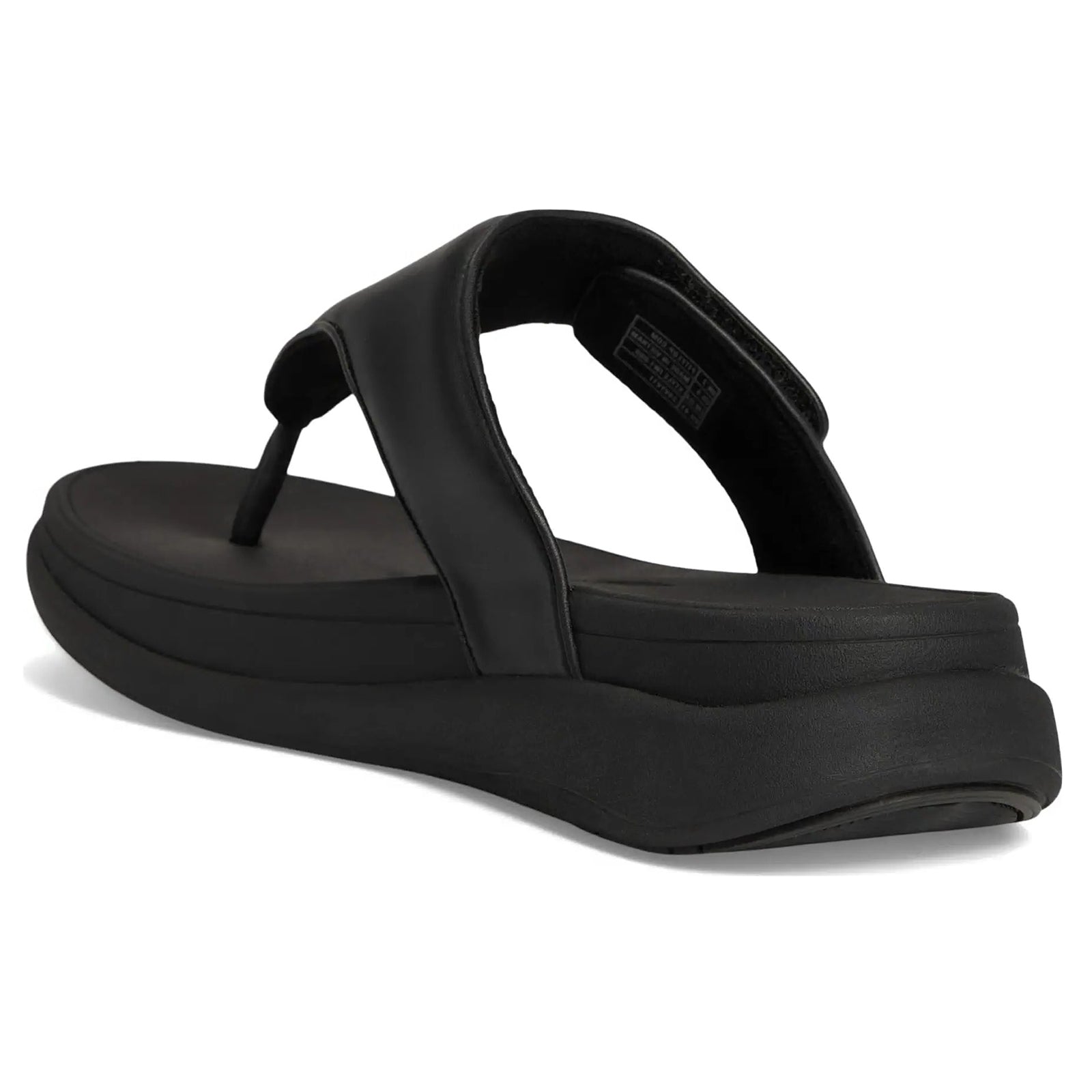 FitFlop F Mode Go Adjustable Flatform Toe Post Synthetic Leather Womens Sandals#color_all black