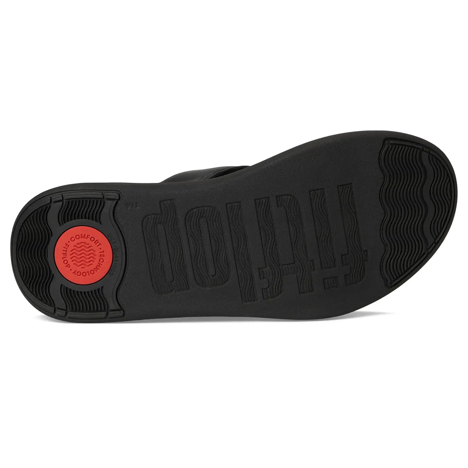 FitFlop F Mode Go Adjustable Flatform Toe Post Synthetic Leather Womens Sandals#color_all black