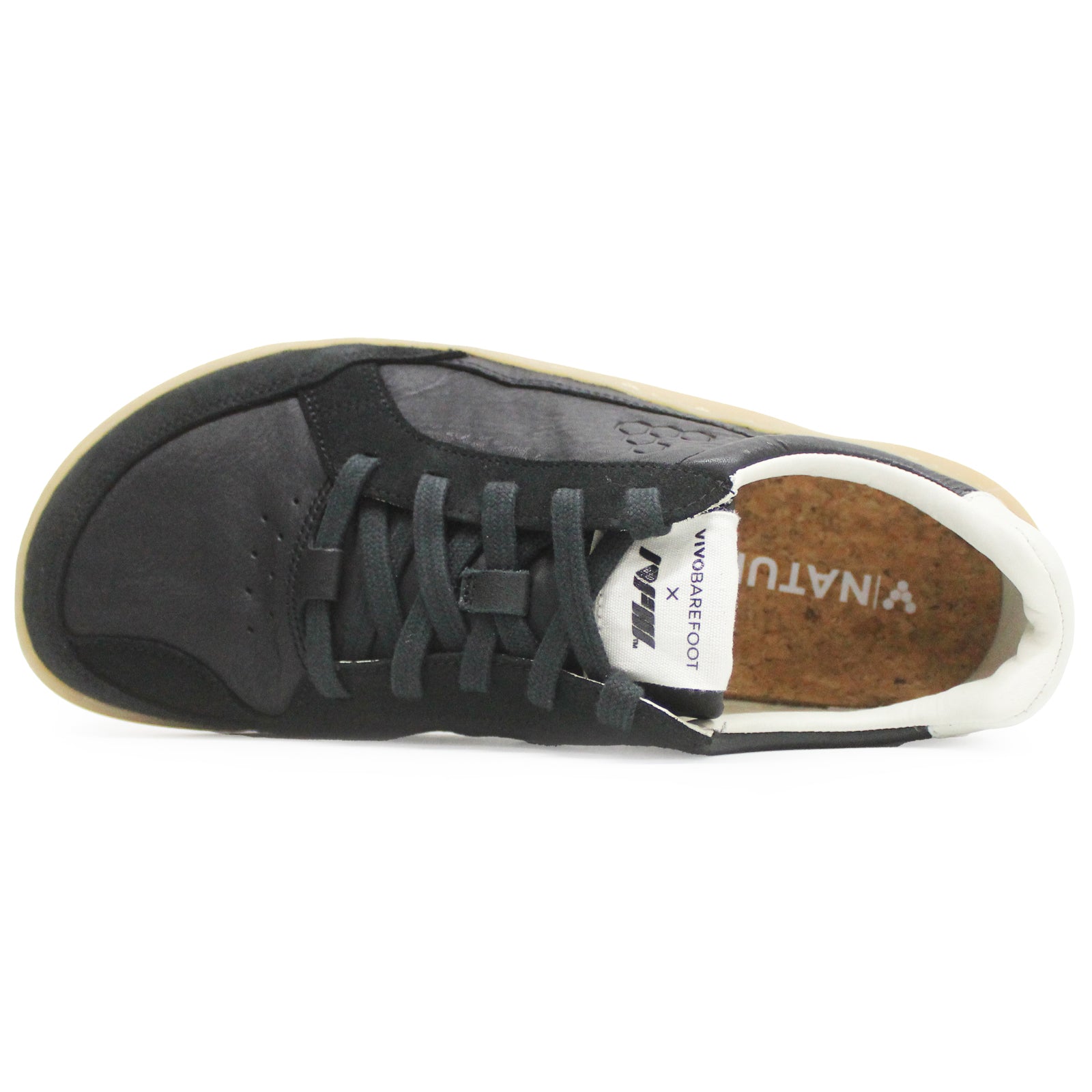 Vivobarefoot Gobi II Leather Womens Trainers#color_raven