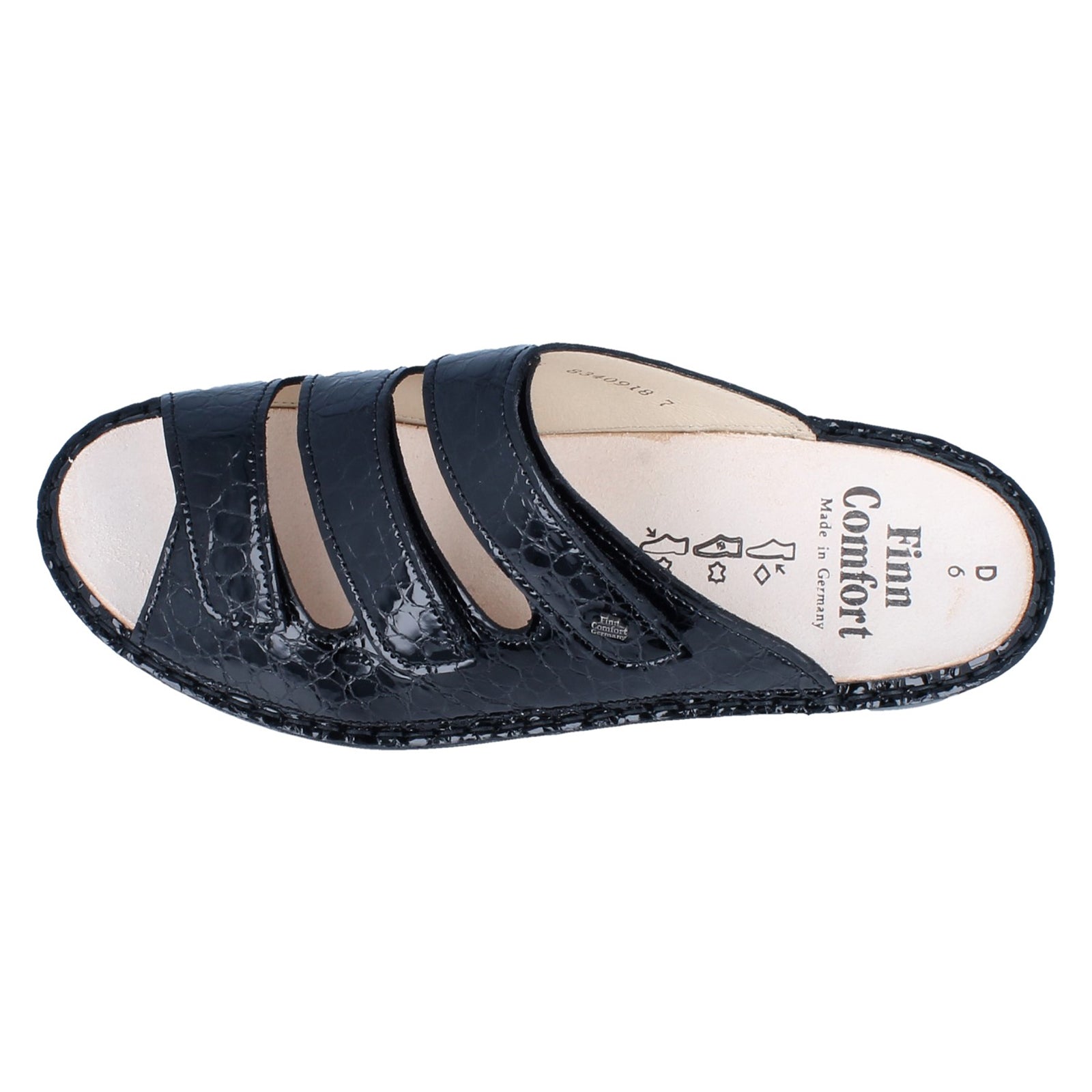 Finn Comfort Canzo Leather Womens Sandals#color_black