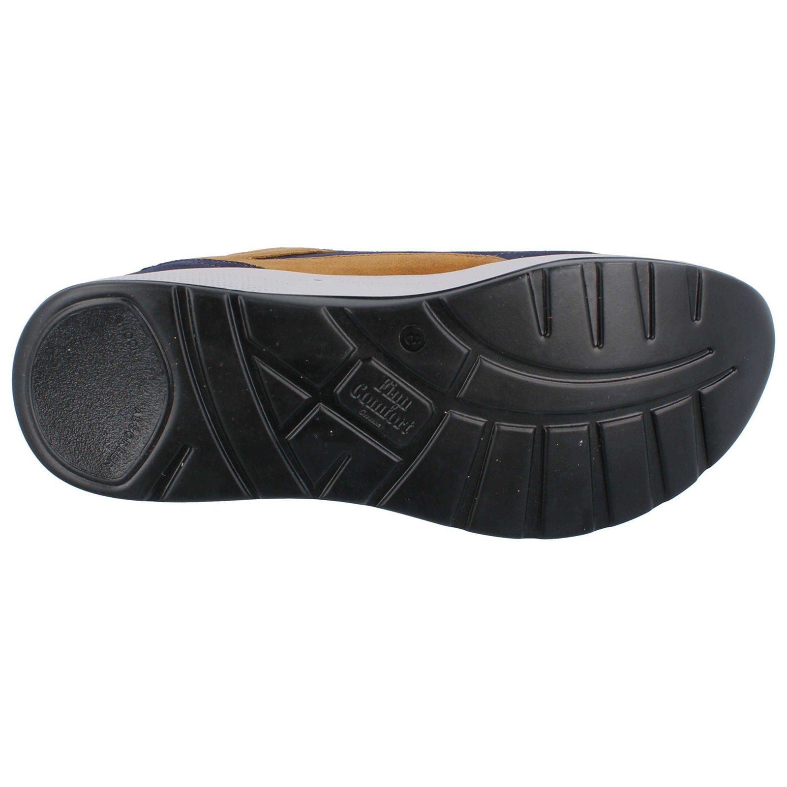 Finn Comfort Piccadilly Leather Mens Shoes#color_indigo miel