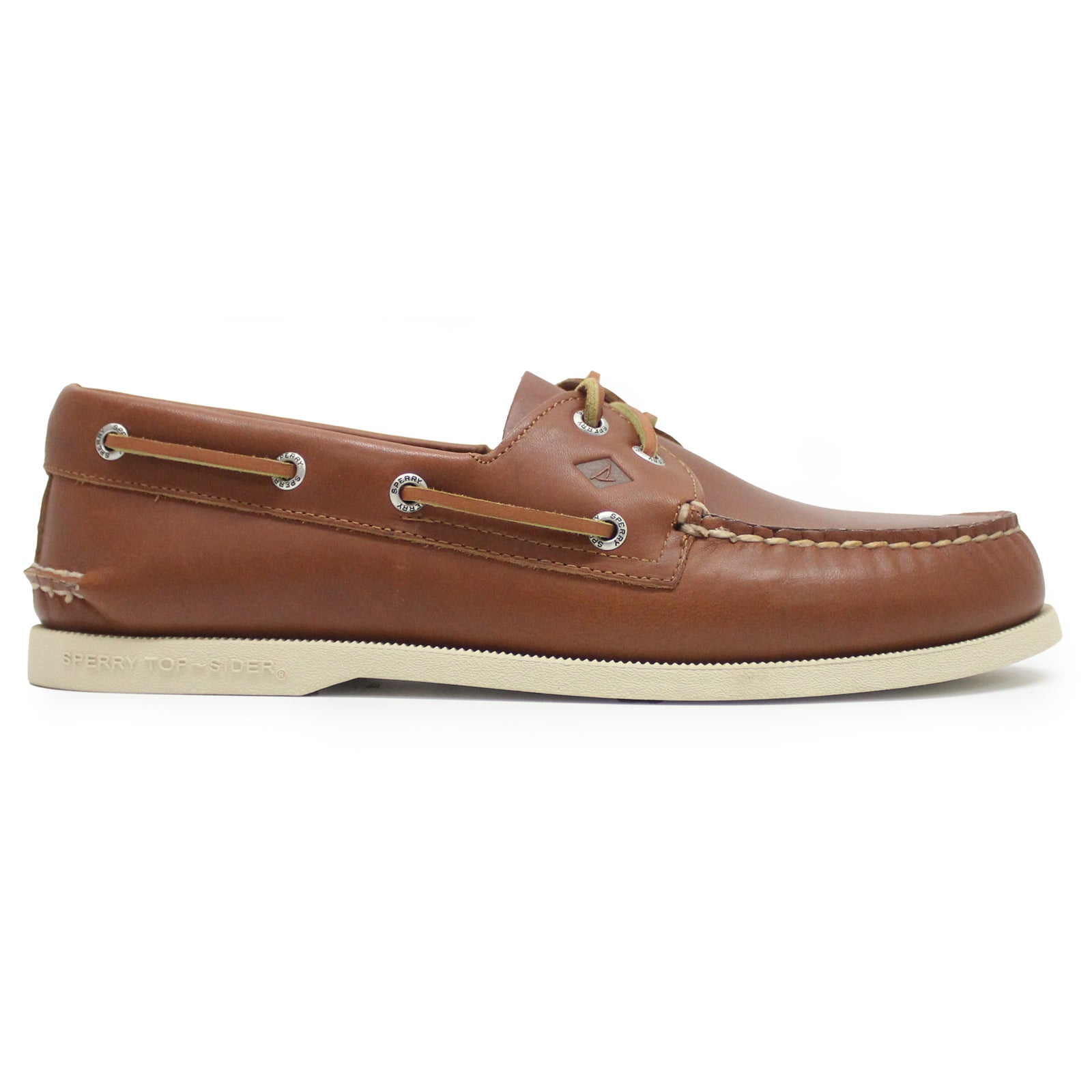 Sperry Authentic Original 2-Eye 13935284 Full Grain Leather Mens Shoes - Light Brown Brun Clair Pastel - W - 46#color_light brown brun clair pastel
