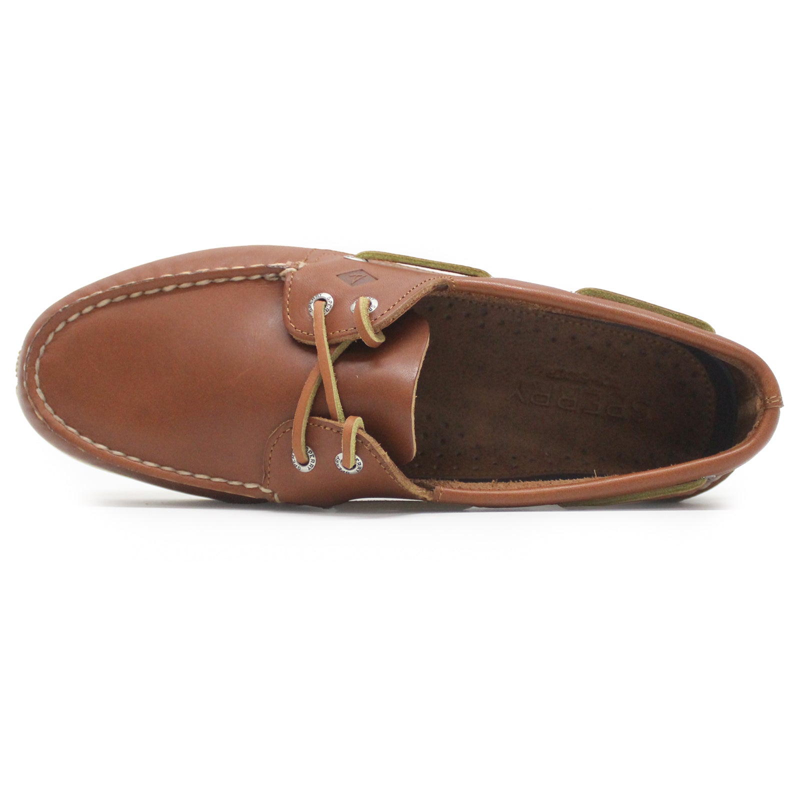 Sperry Authentic Original 2-Eye Full Grain Leather Mens Shoes#color_light brown brun clair pastel