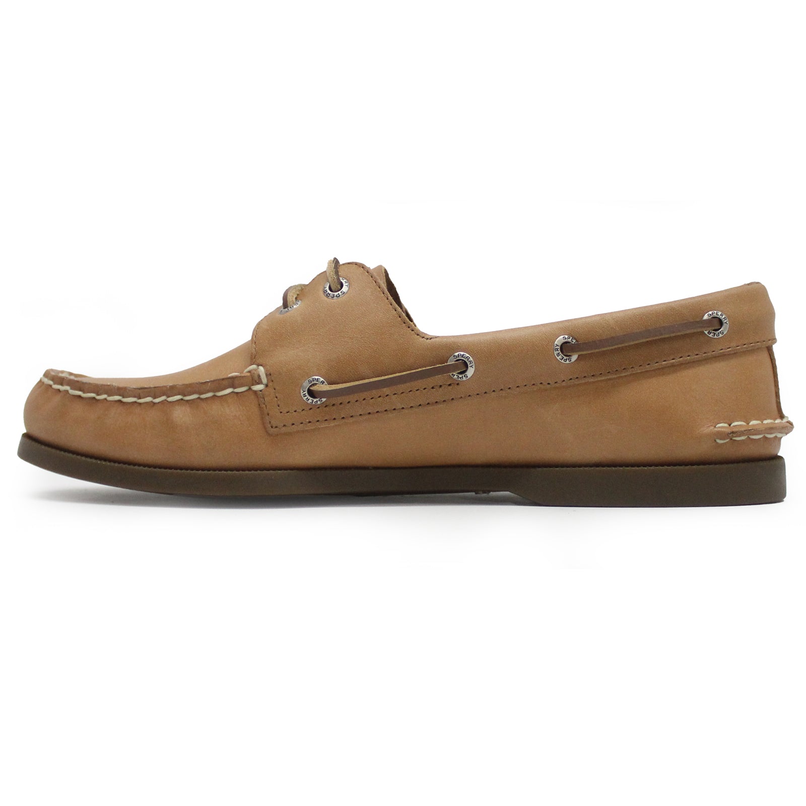 Sperry Authentic Original 2-Eye Full Grain Leather Mens Shoes#color_royal brown marron royal