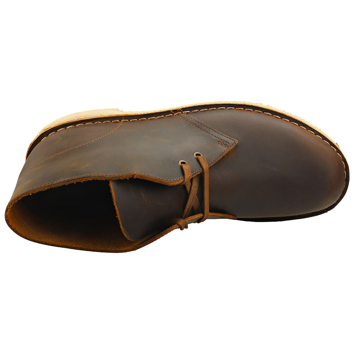 Clarks Originals Desert Boot Leather Mens Boots#color_dark beeswax