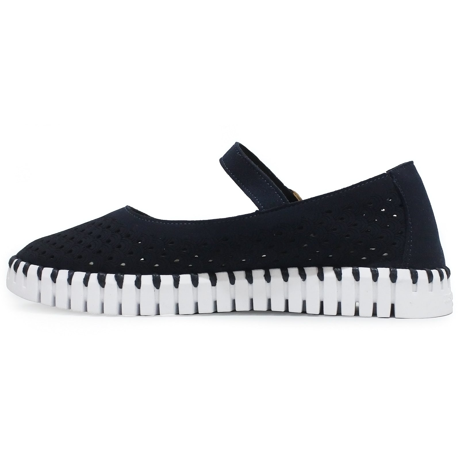 Ilse Jacobsen Tulip 3476 TULIP3476-660100 Nylon Polyurethane Womens Shoes - Dark Indigo White - 39#color_dark indigo white