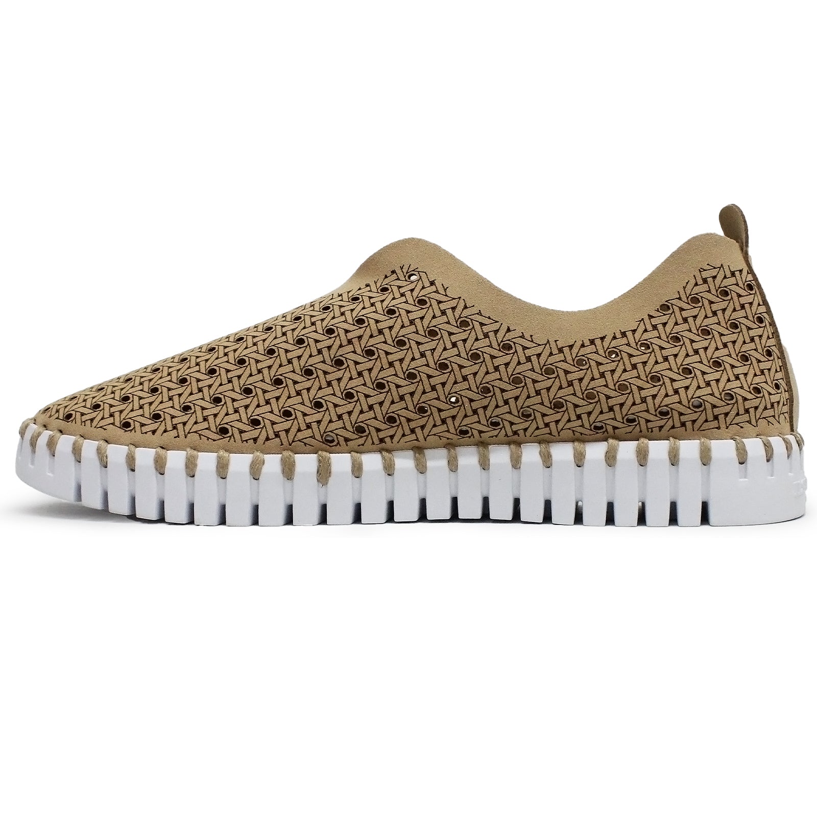 Ilse Jacobsen Tulip 4031 Nylon Polyurethane Womens Shoes#color_latte white