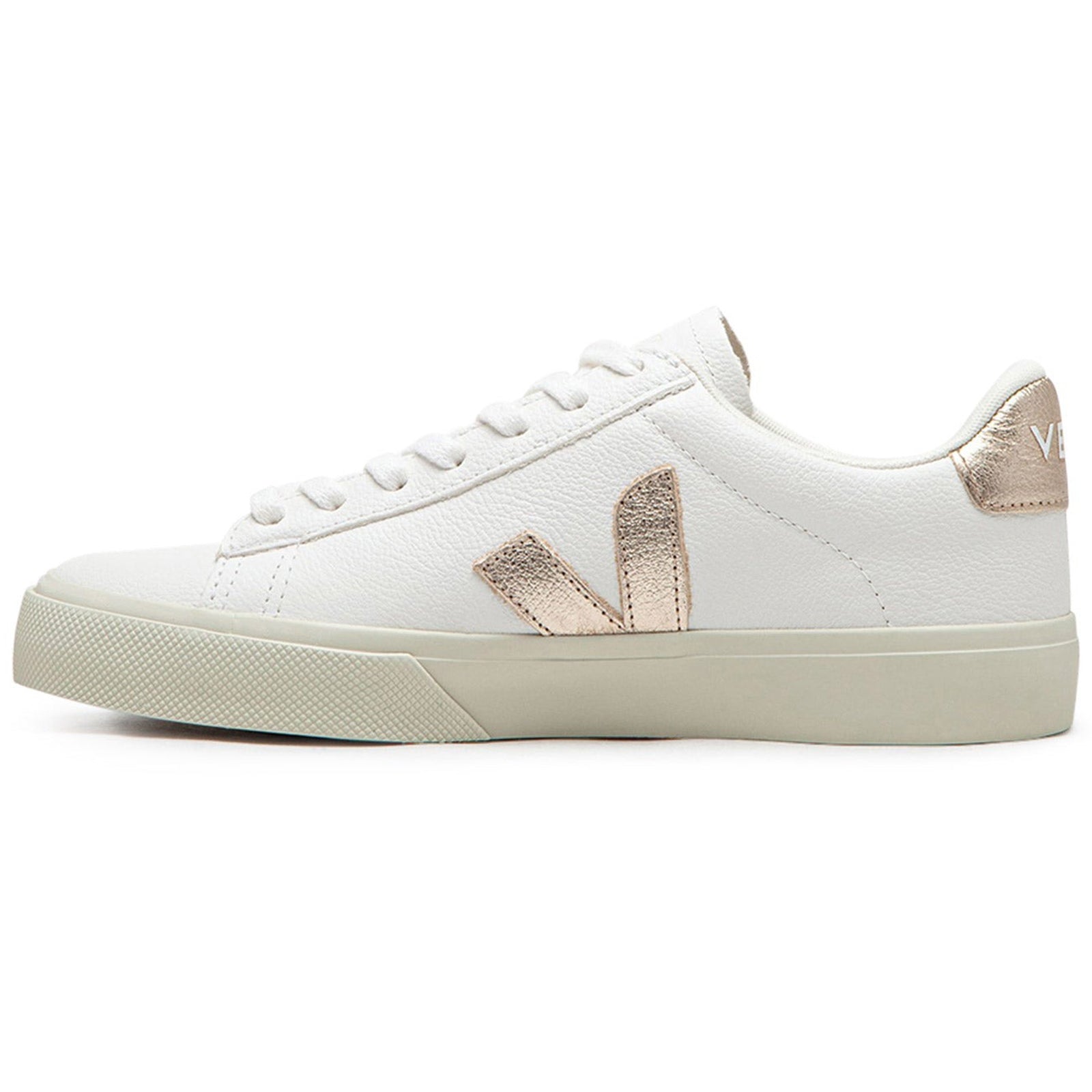 Veja Campo Chromefree Leather Mens Trainers#color_white platine
