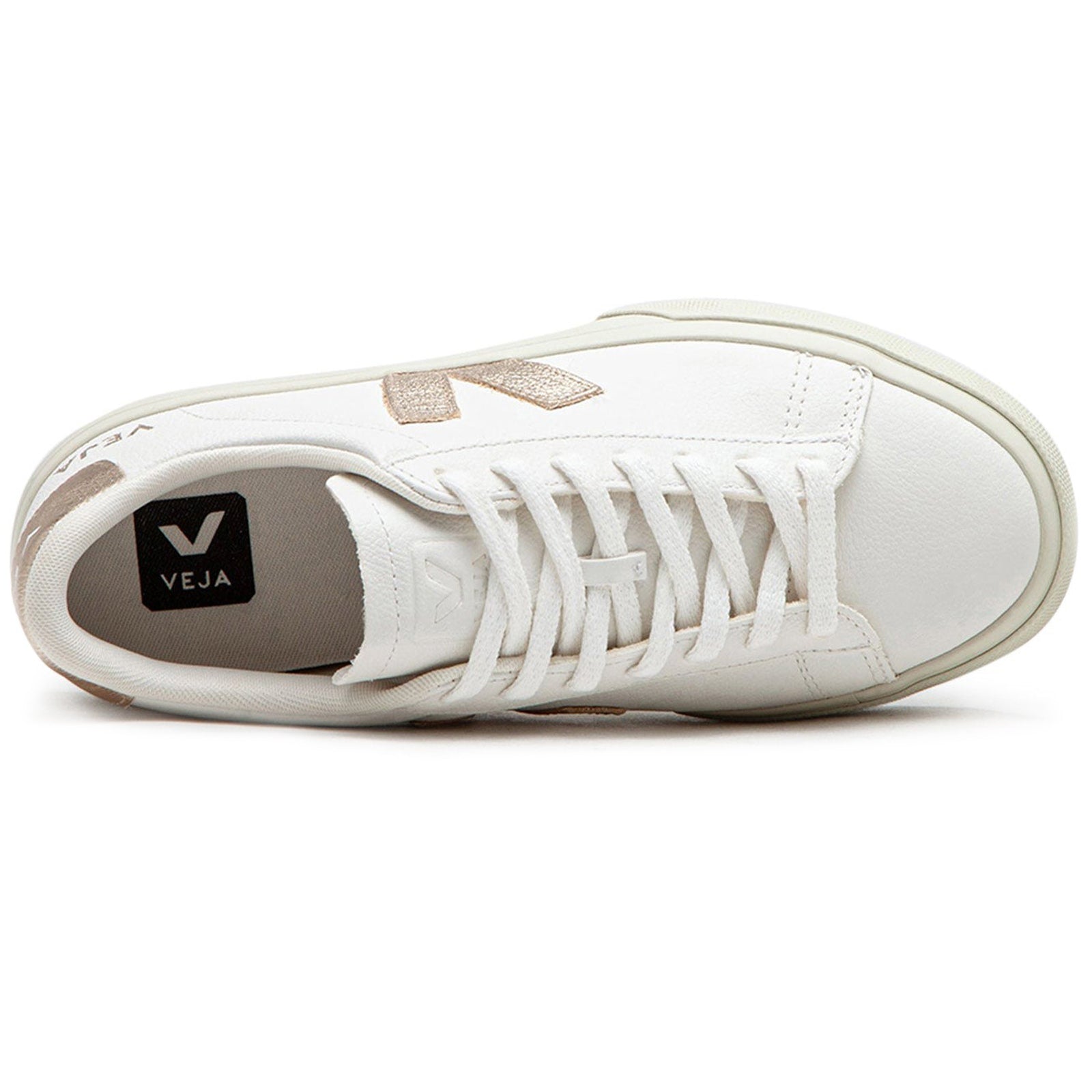 Veja Campo Chromefree Leather Mens Trainers#color_white platine