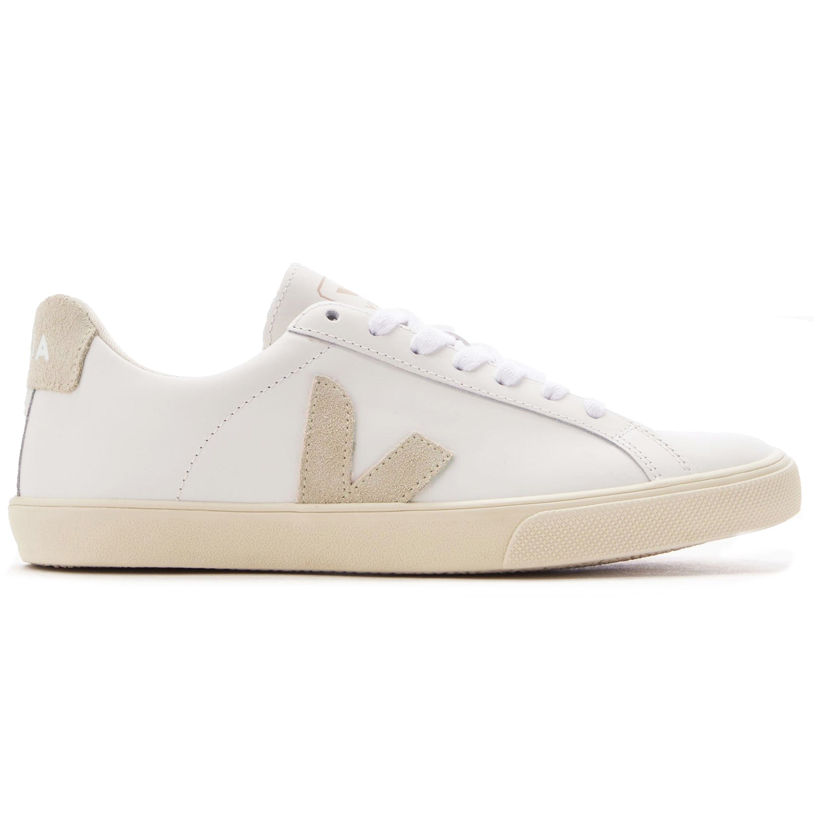 Veja Esplar Leather Womens Trainers#color_white sable
