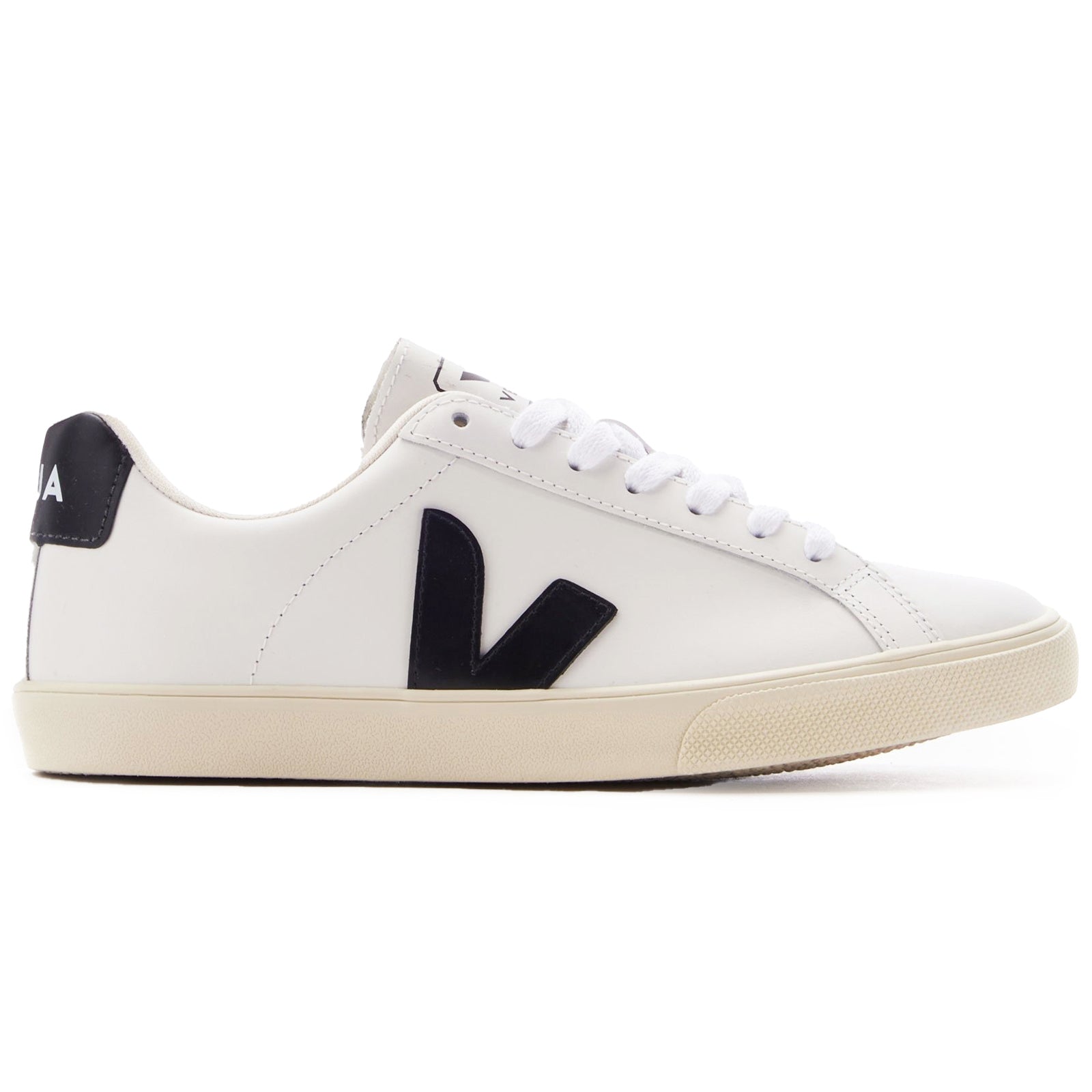 Veja Esplar Leather Womens Trainers#color_white black