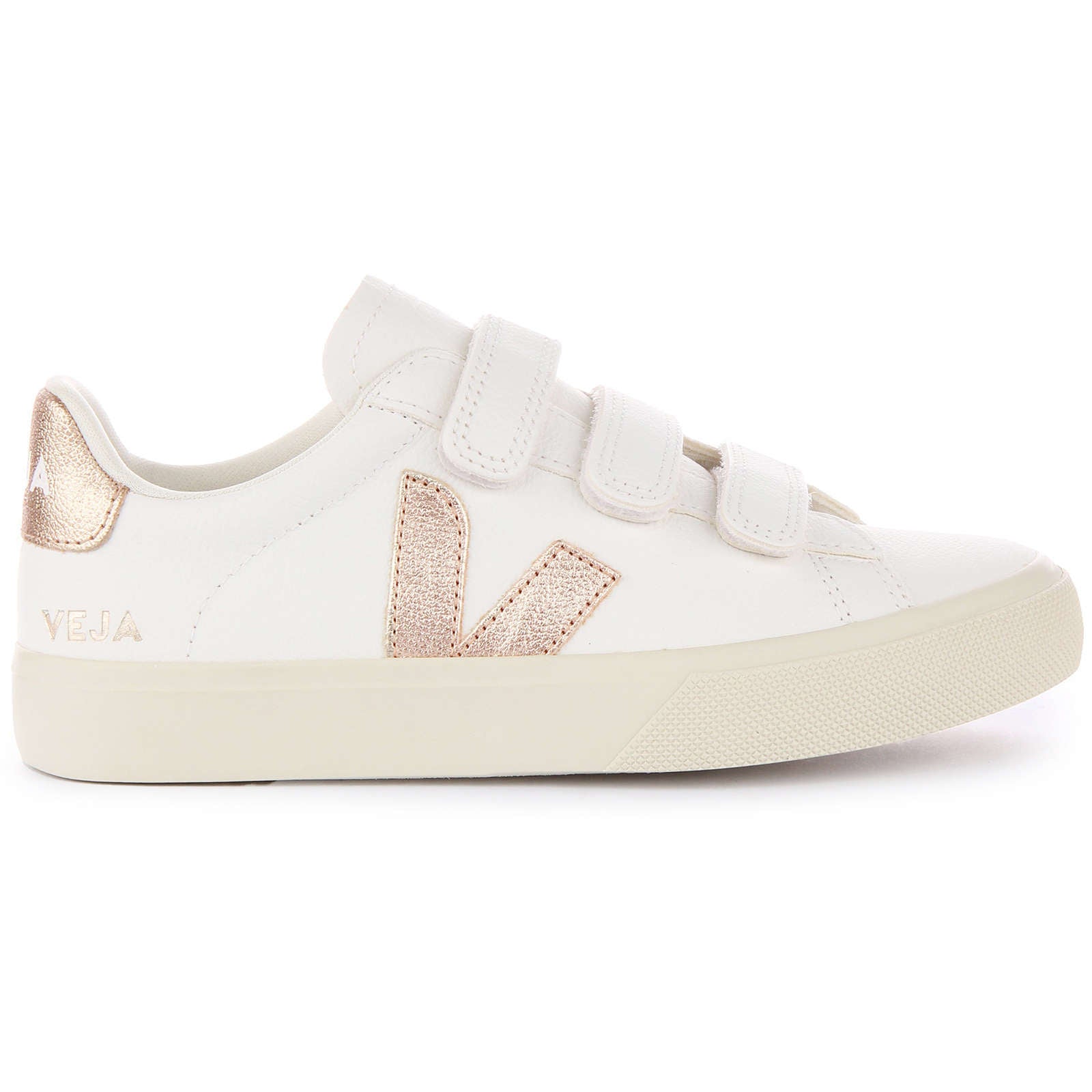 Veja Recife Chromefree Leather Womens Trainers#color_white platine