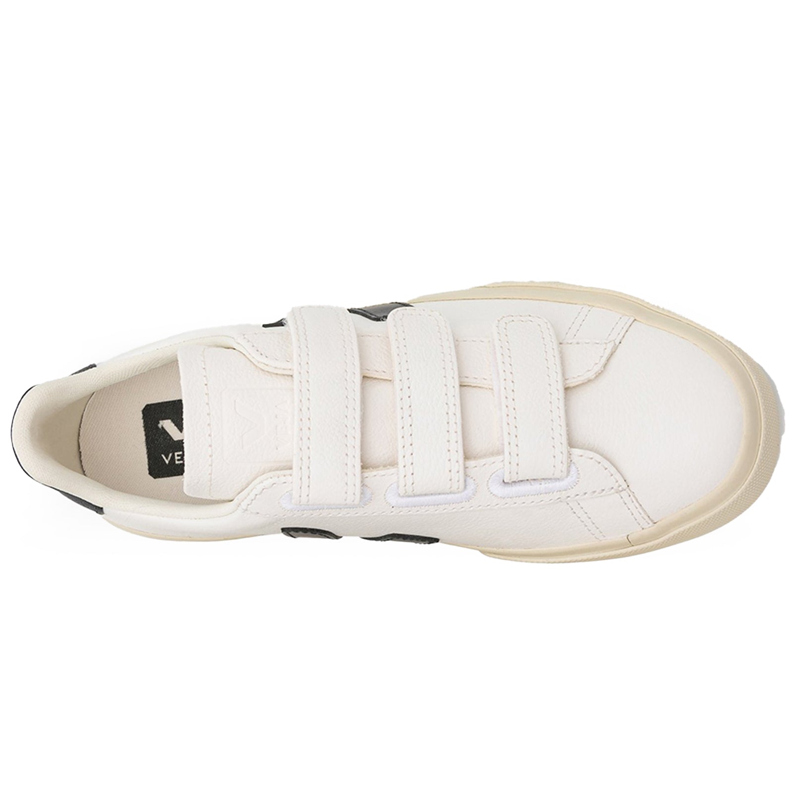 Veja Recife Chromefree Leather Womens Trainers#color_white black