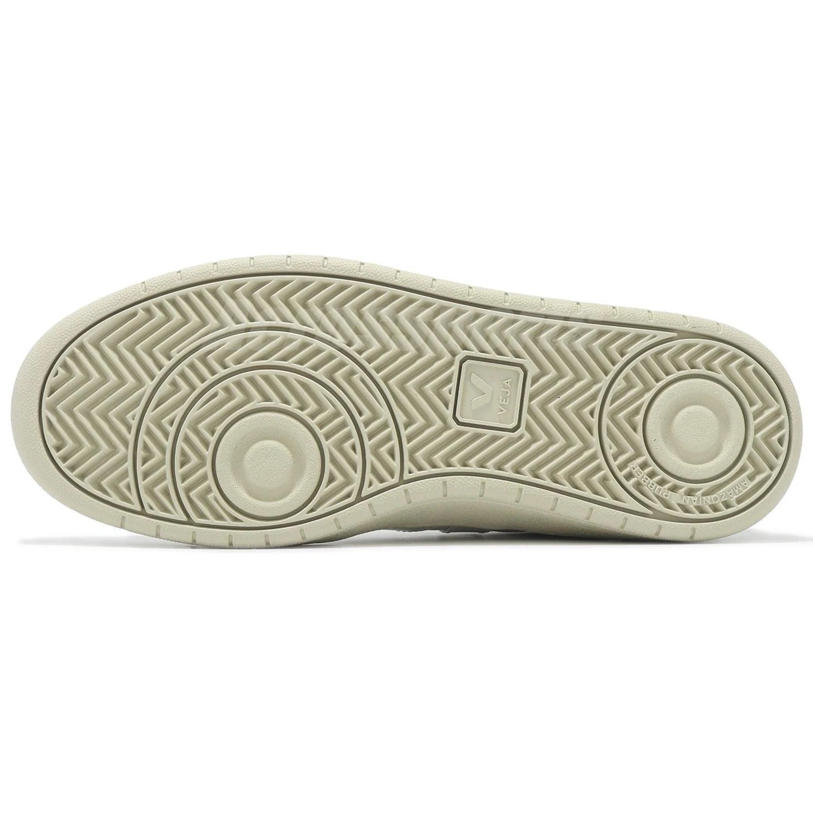Veja V-90 Organic Traced Leather Mens Trainers#color_white