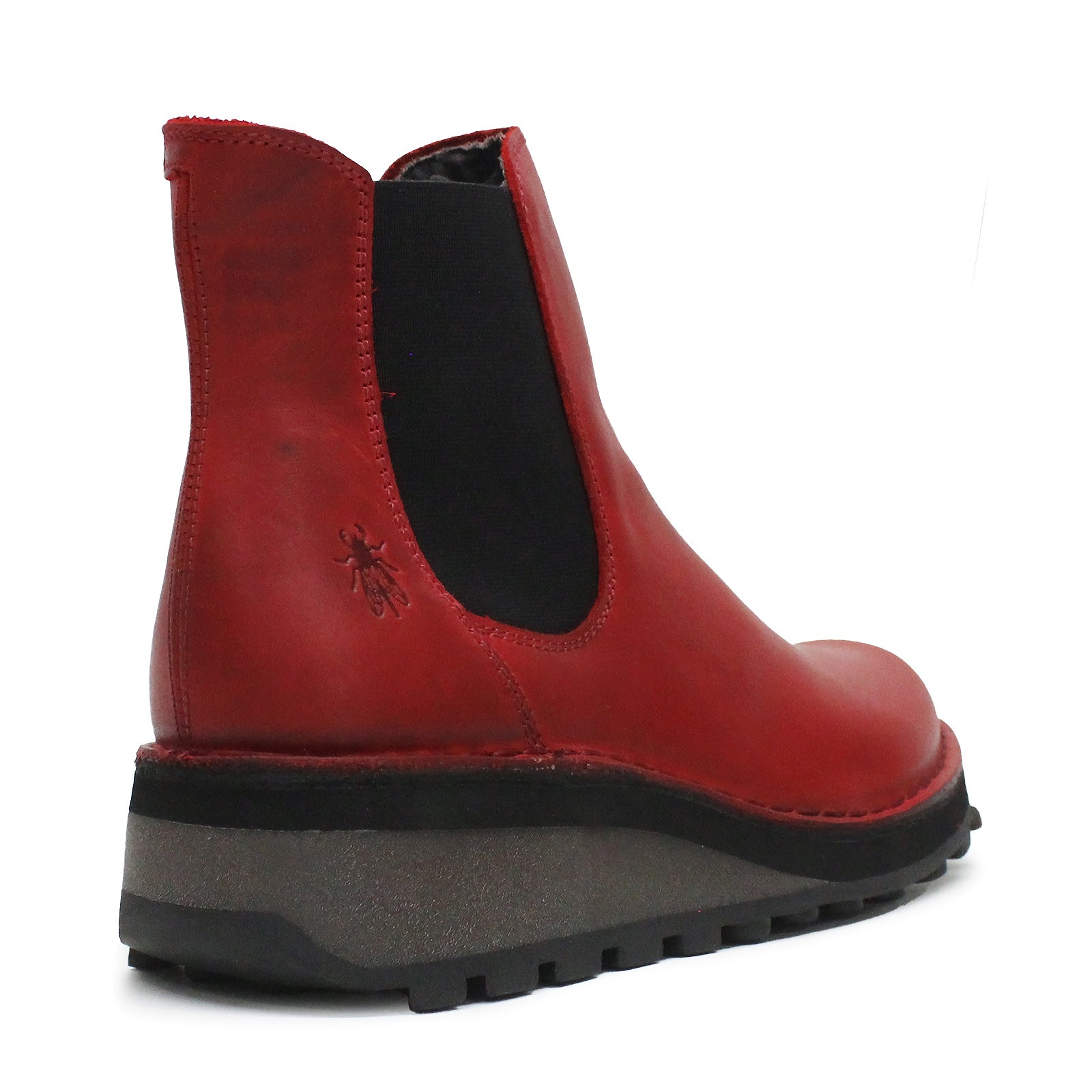 Fly London HUUD148FLY Rug Leather Womens Boots#color_red