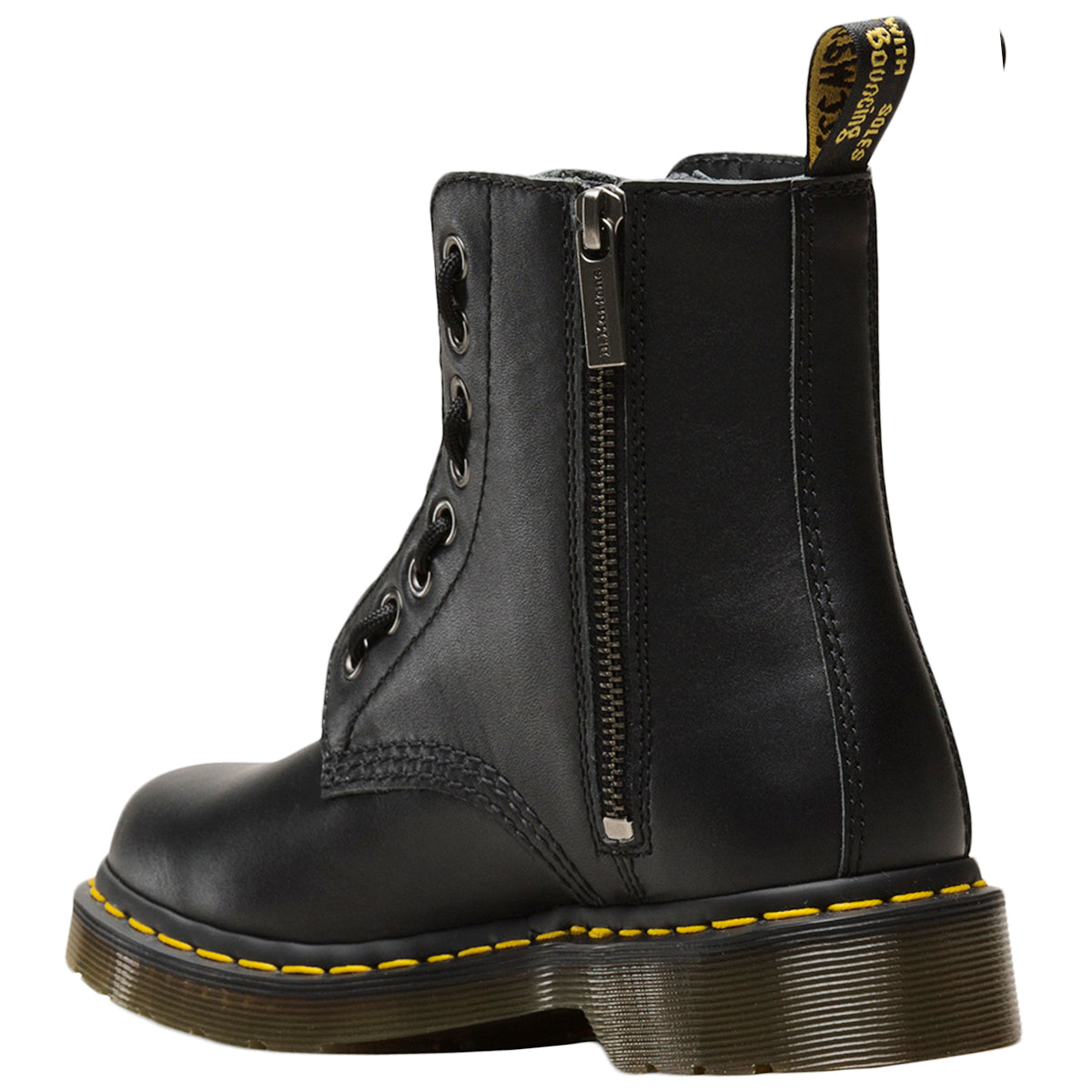 Dr. Martens 1460 Pascal Front Zip Nappa Leather Womens Boots#color_black