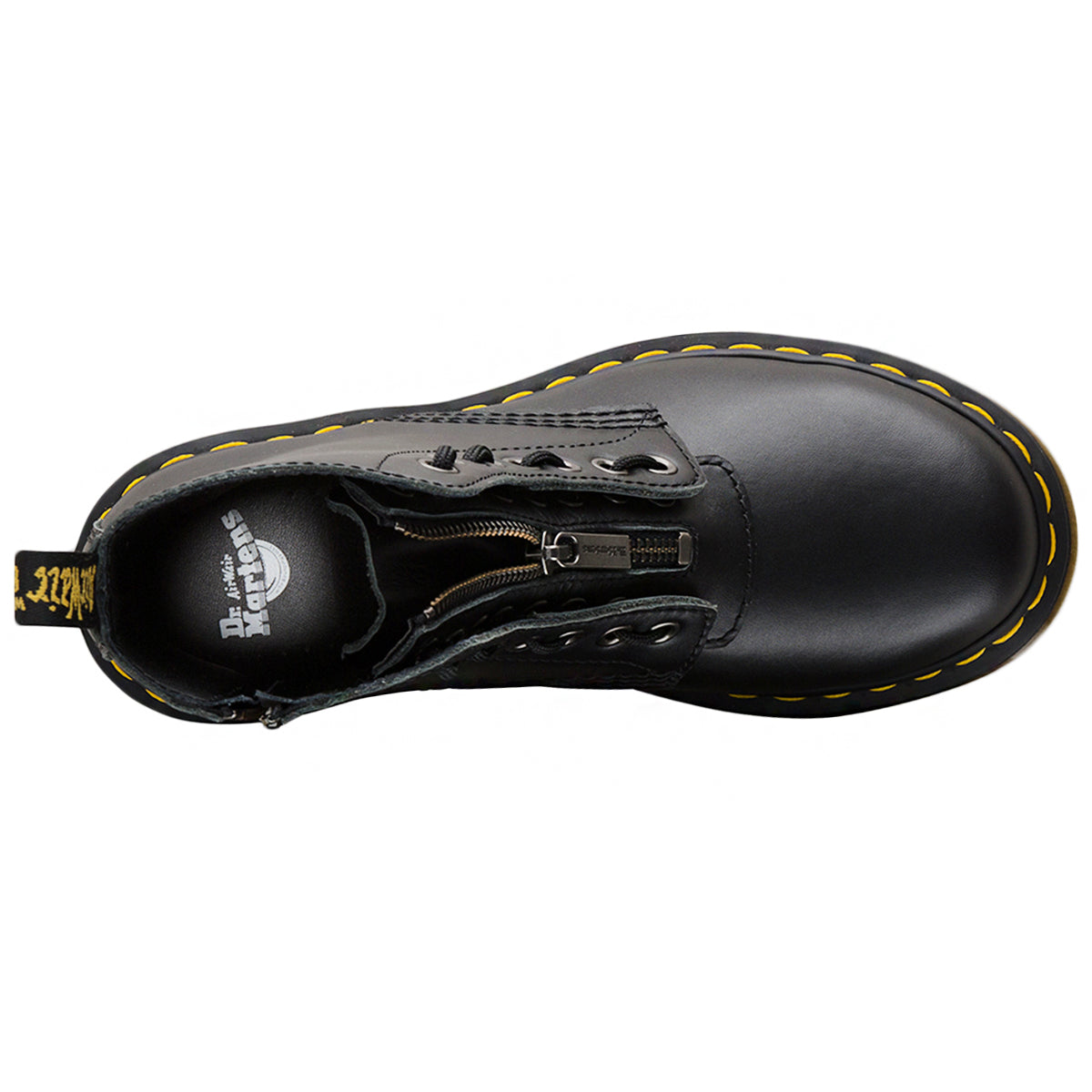 Dr. Martens 1460 Pascal Front Zip Nappa Leather Womens Boots#color_black