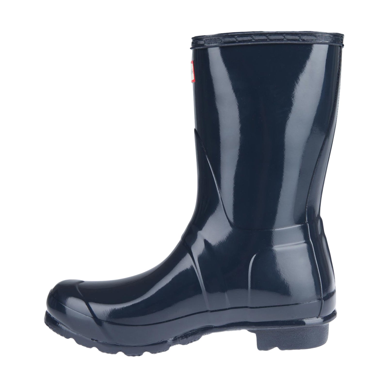 Hunter Original Short Gloss Rubber Womens Boots#color_navy