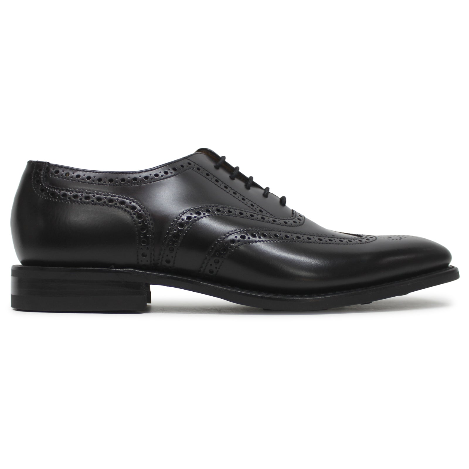 Loake 262 Polished Leather Men's Brogue Shoes#color_black