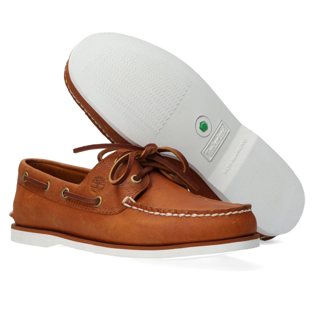 Timberland Classic Boat 2 Eye Leather Men's Shoes#color_orange