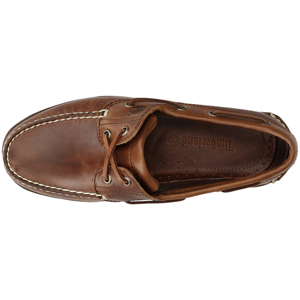 Timberland Classic Boat 2 Eye Leather Men's Shoes#color_medium brown