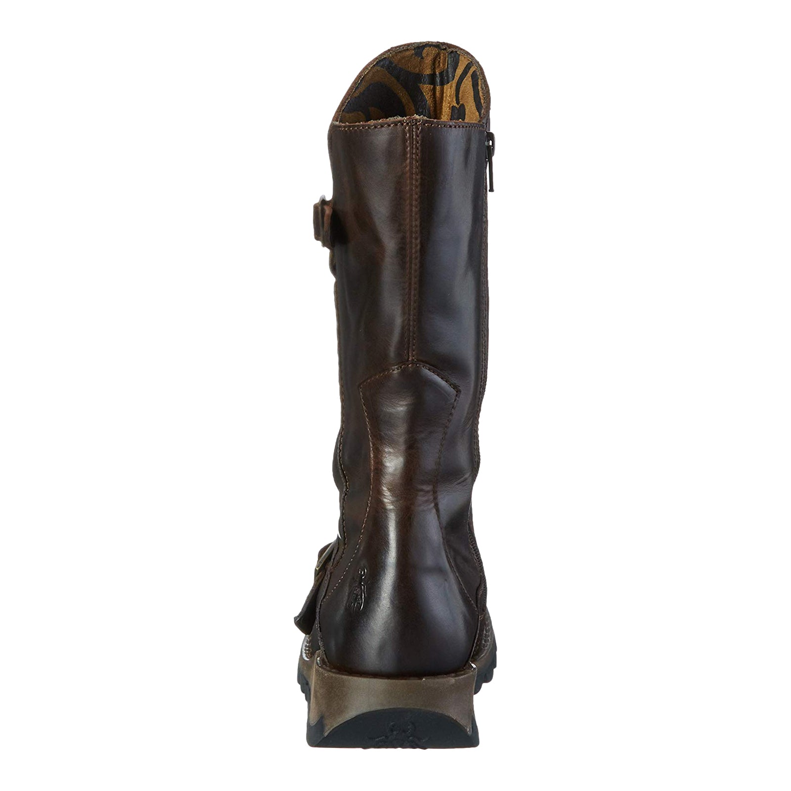 Fly London MES 2 P142913004 Rug Leather Womens Boots - Dark Brown - 41#color_dark brown